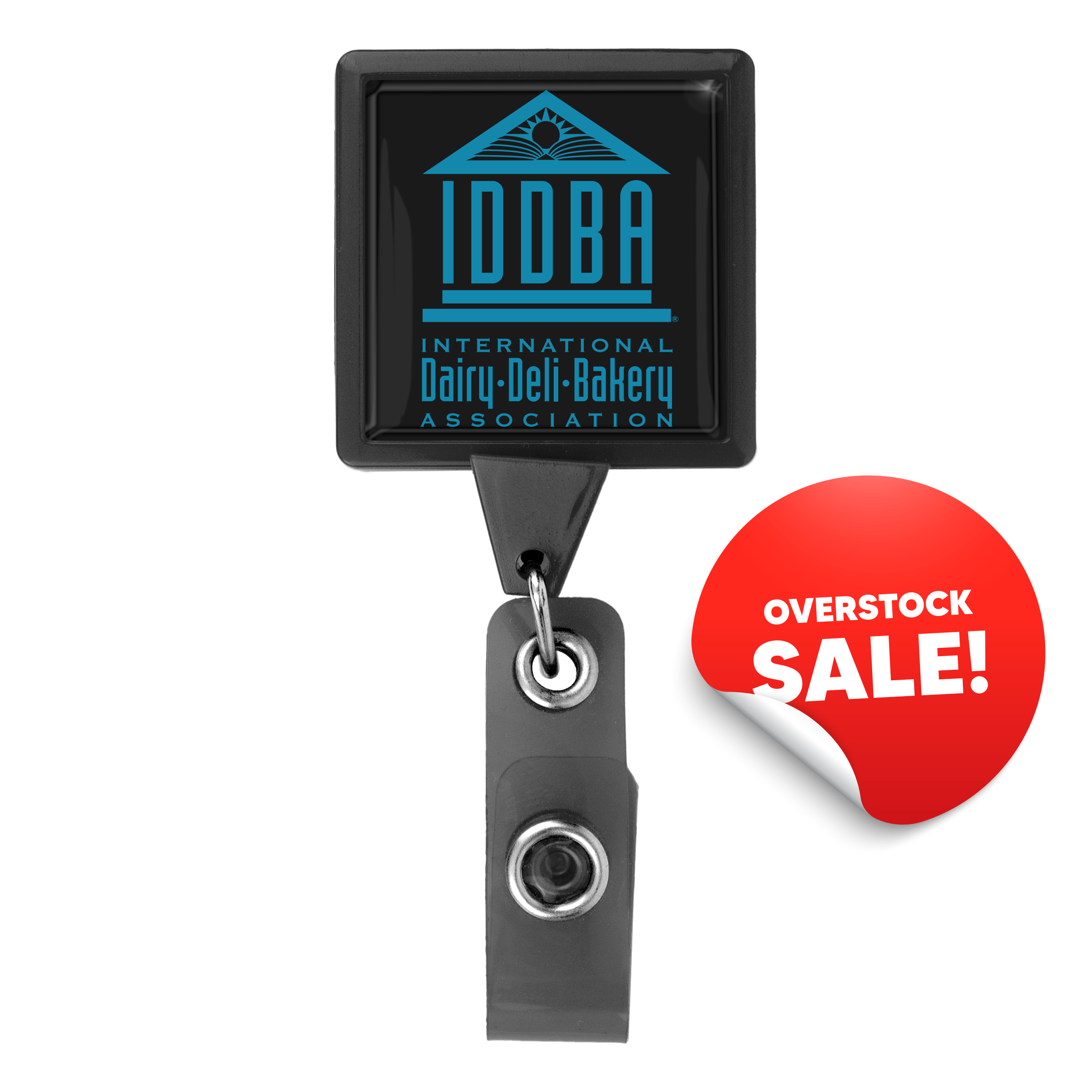 OVERSTOCK:: BH55BK | JUMBO Square Badge Reel