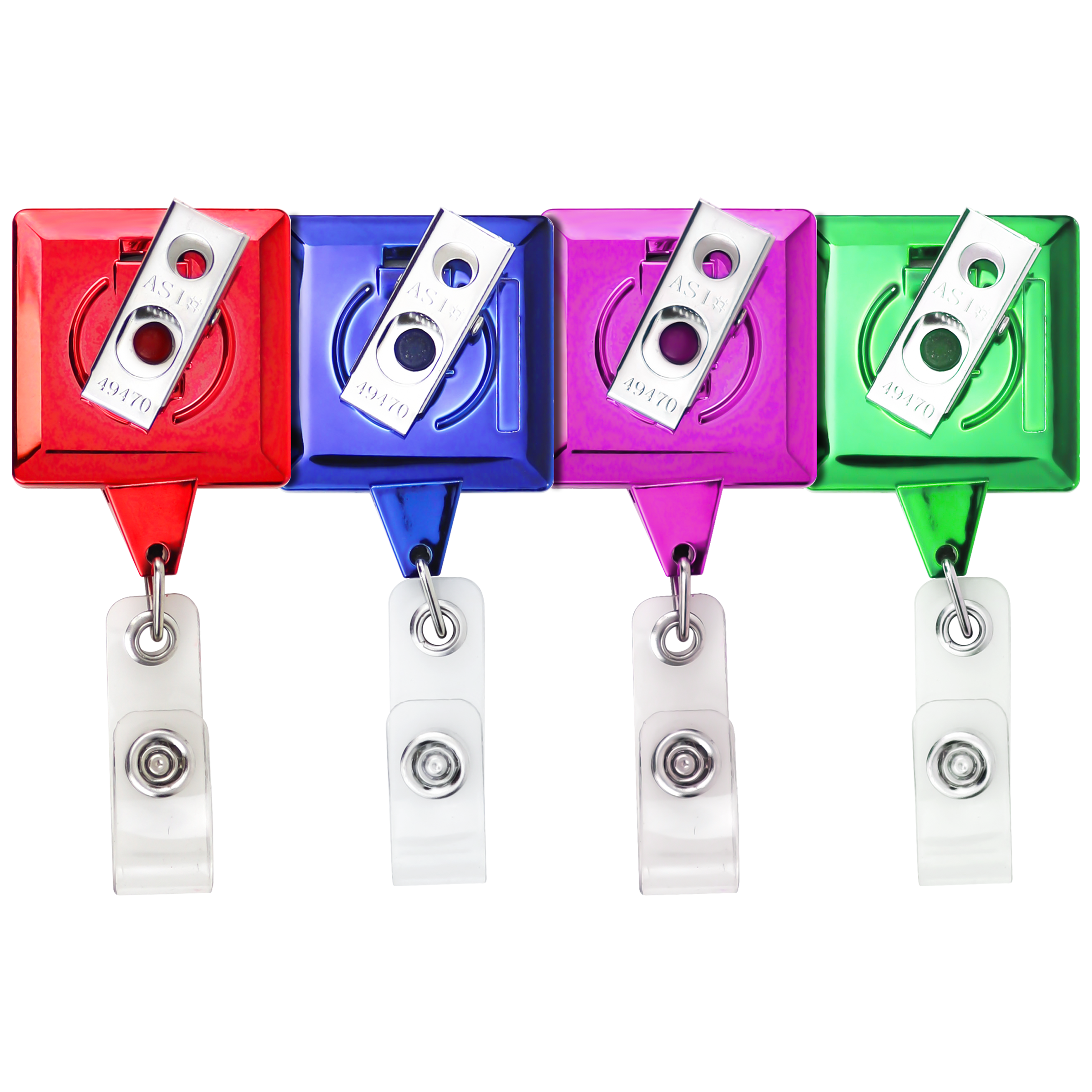 BH55 | JUMBO Square Badge Reel :: COLOR CHROME