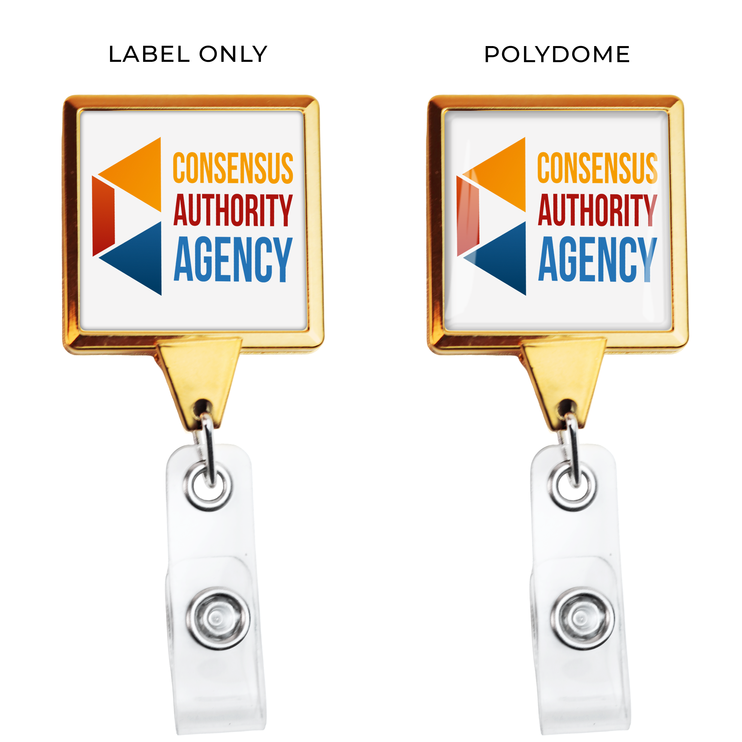 BH55CH | Metallic JUMBO Square Badge Reel