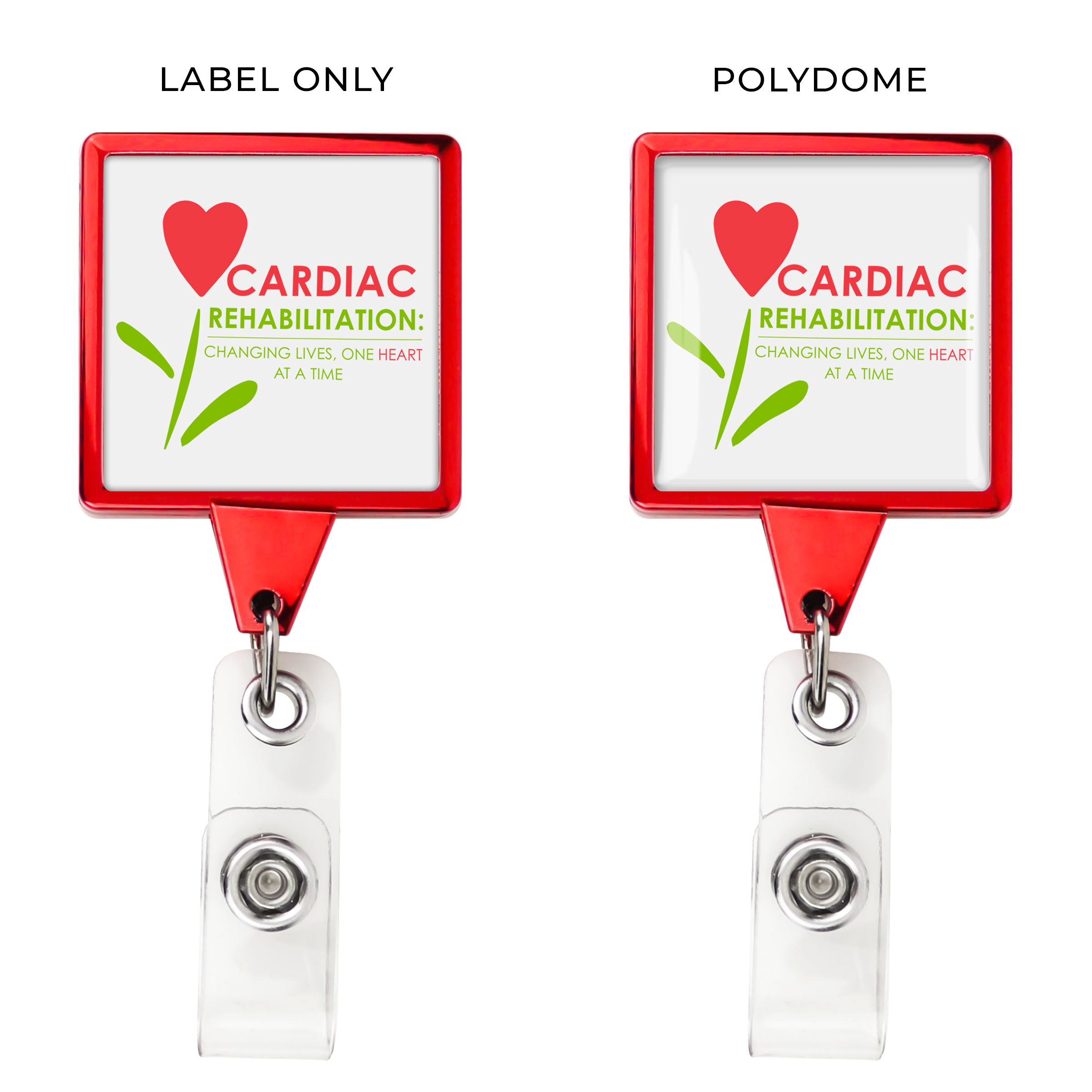 BH55CH | Metallic JUMBO Square Badge Reel