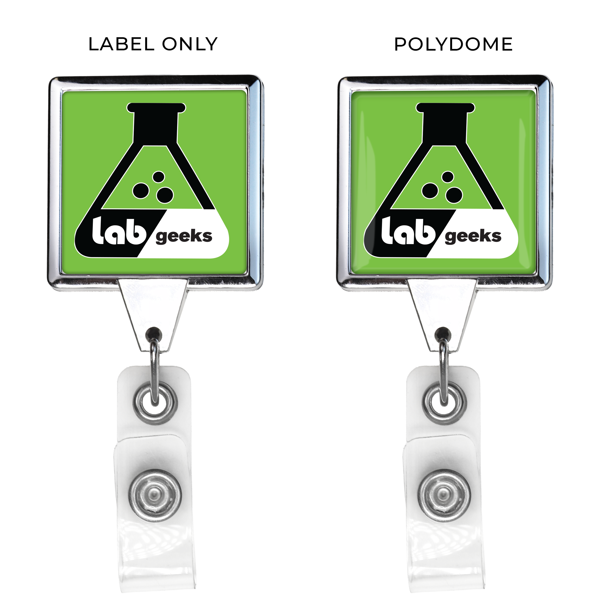 BH55CH | Metallic JUMBO Square Badge Reel