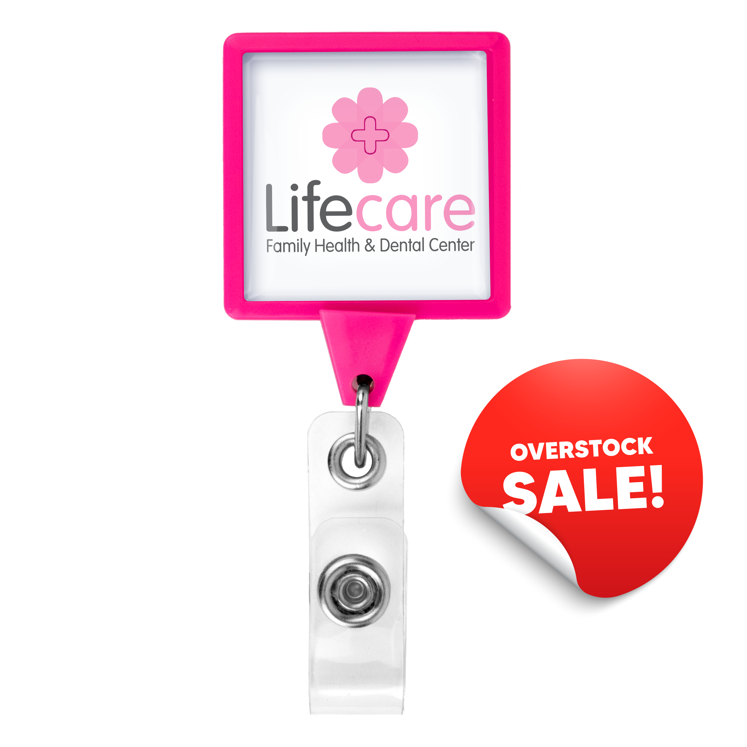 OVERSTOCK:: BH55HP | JUMBO Square Badge Reel