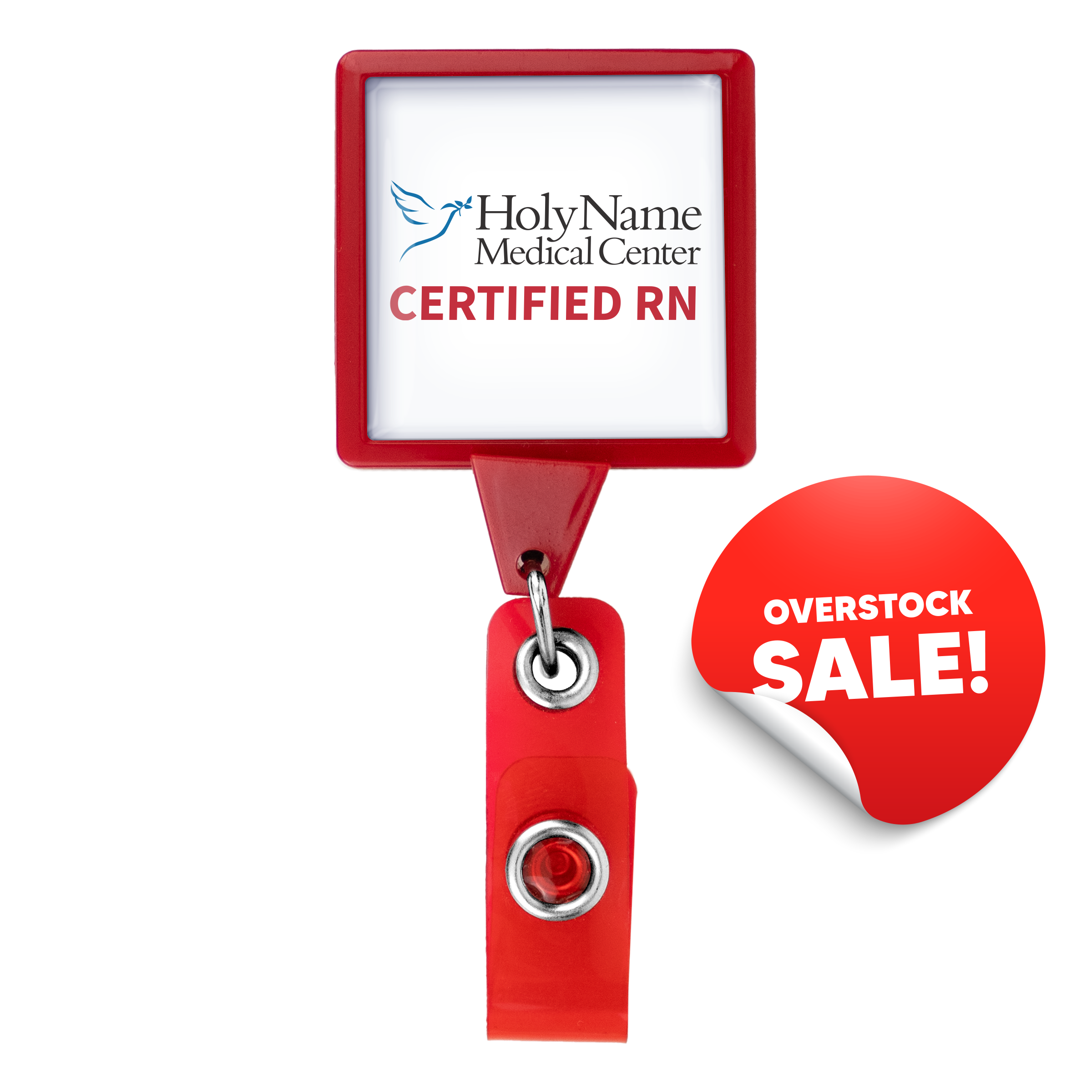 OVERSTOCK:: BH55RD | JUMBO Square Badge Reel