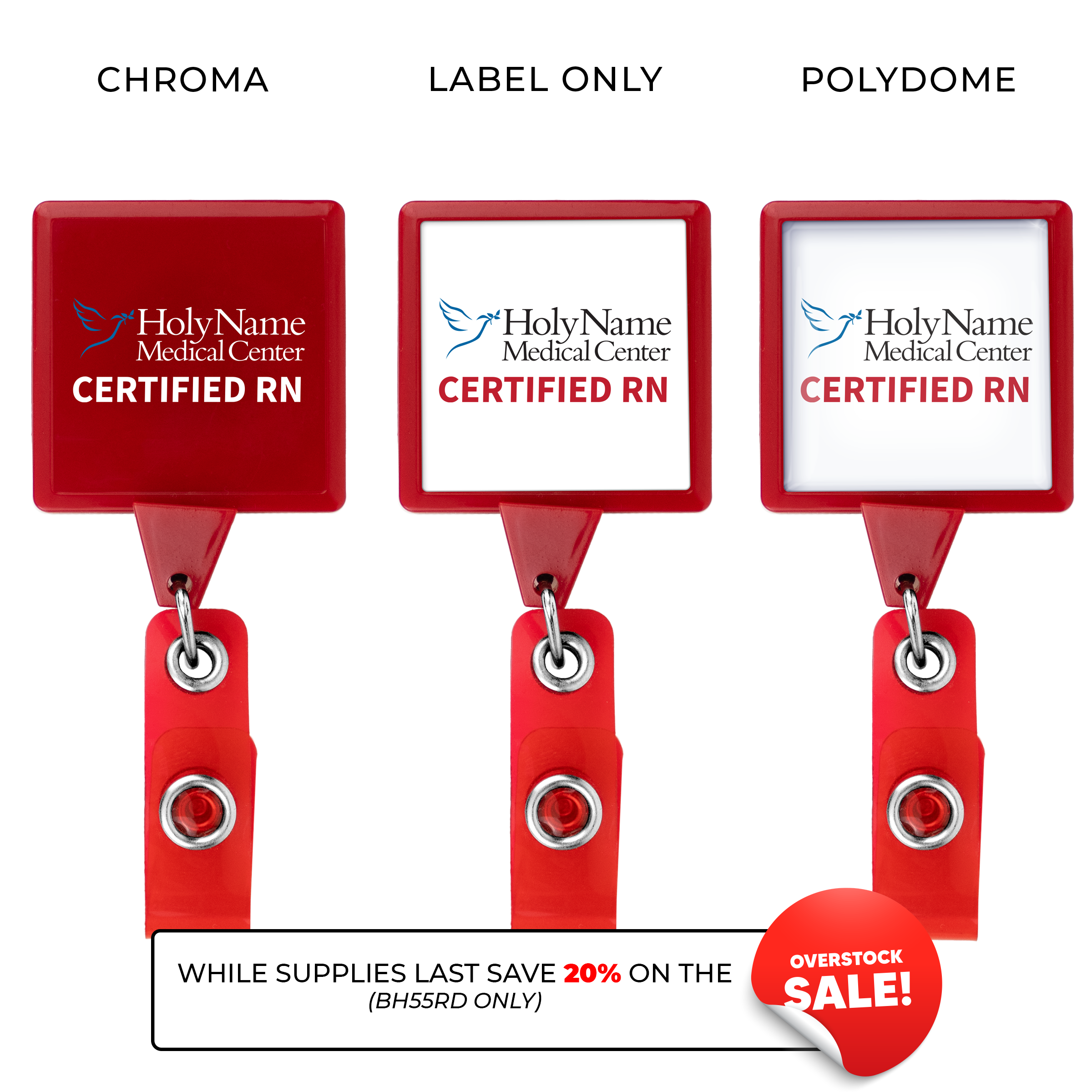 BH55 | JUMBO Square Badge Reel