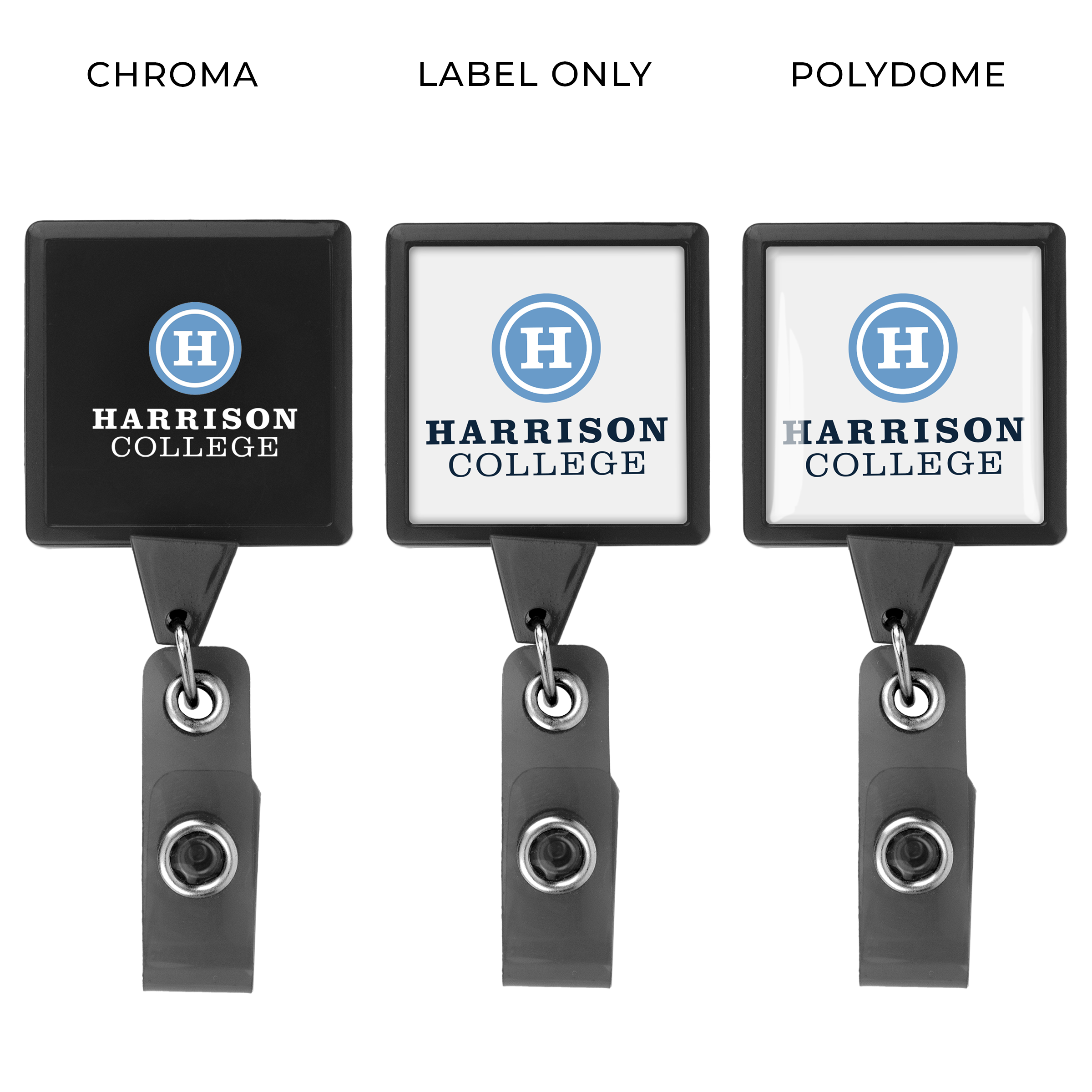 BH58 | JUMBO Square Badge Reel with Belt Clip