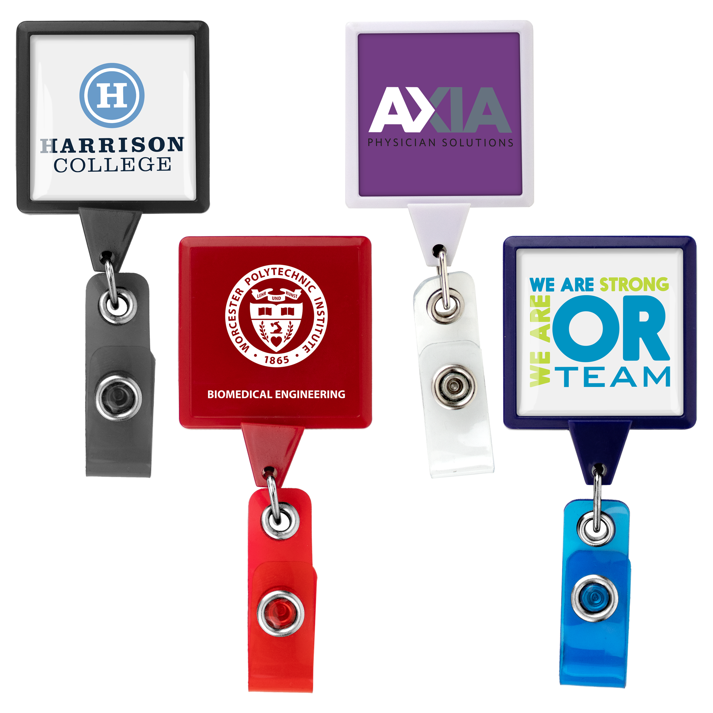 BH58 | JUMBO Square Badge Reel with Belt Clip