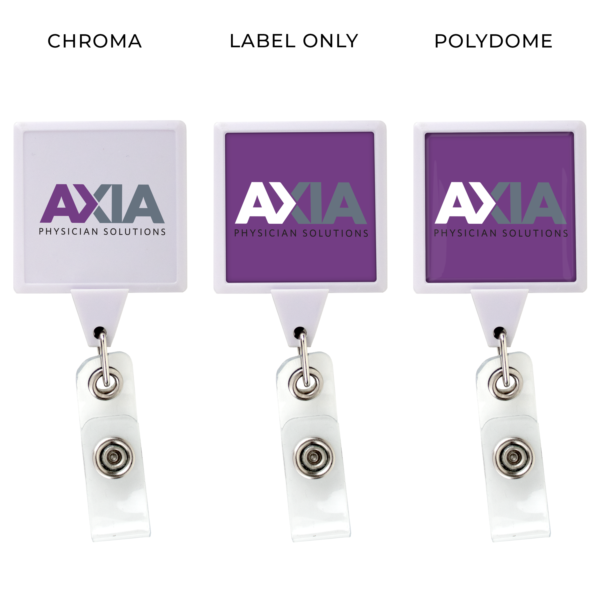 BH58 | JUMBO Square Badge Reel with Belt Clip