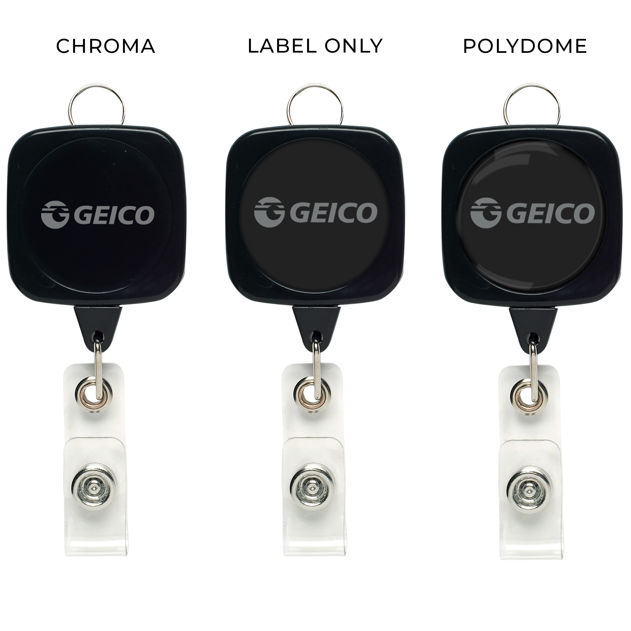 BH611 | JUMBO Sqround Badge Reel with Lanyard Attachment