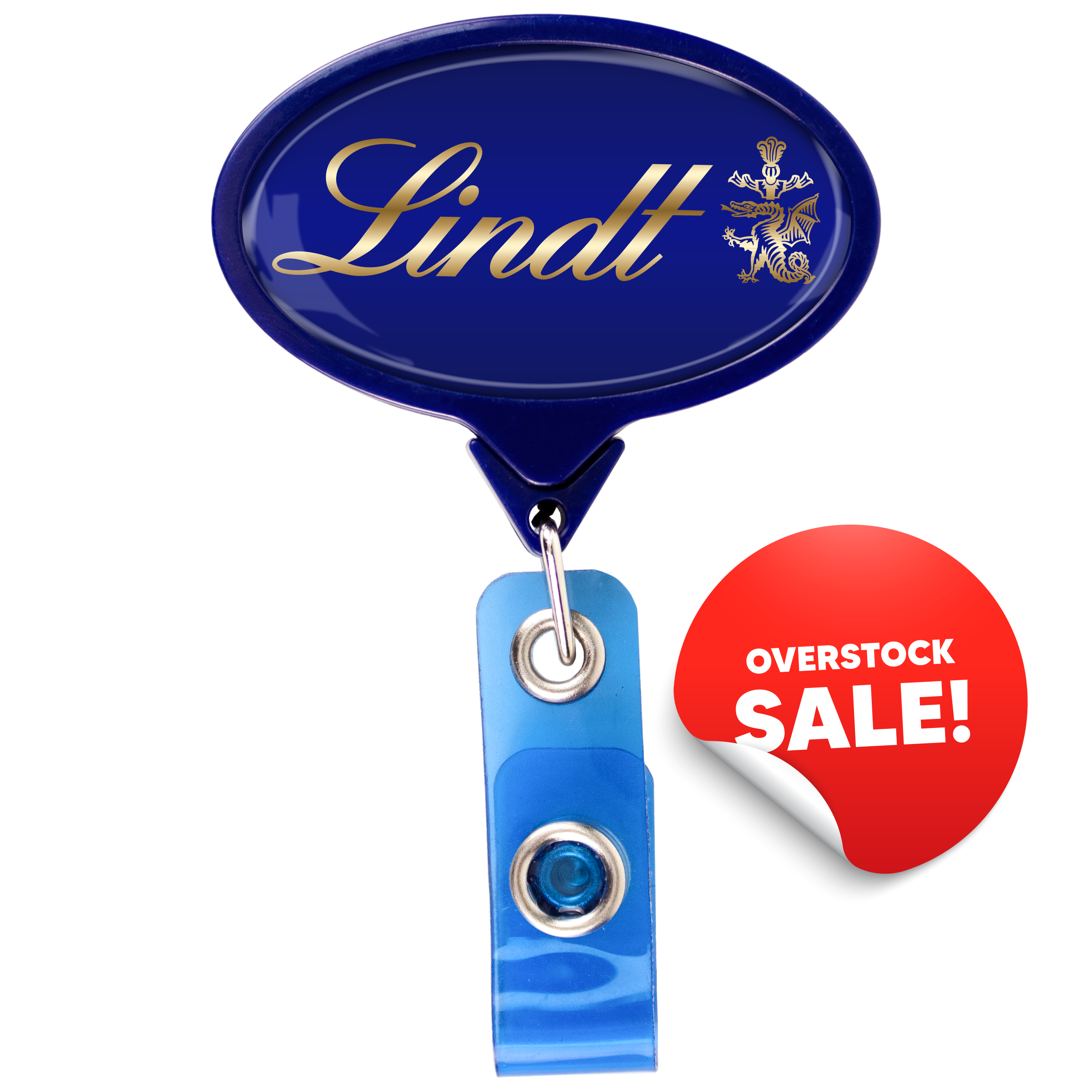 OVERSTOCK :: BH66BL | JUMBO Oval Badge Reel
