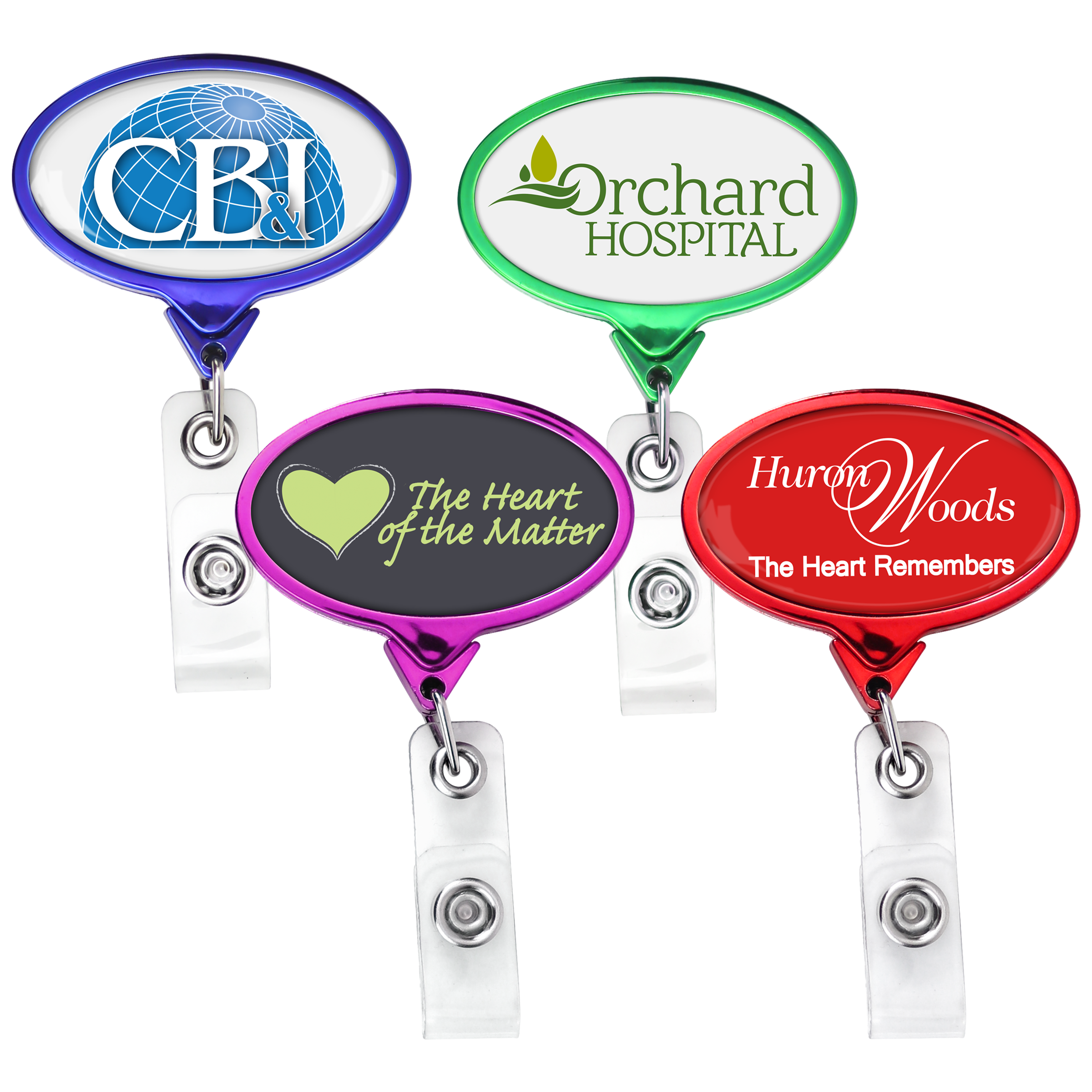 BH66 | JUMBO Oval Badge Reel :: COLOR CHROME