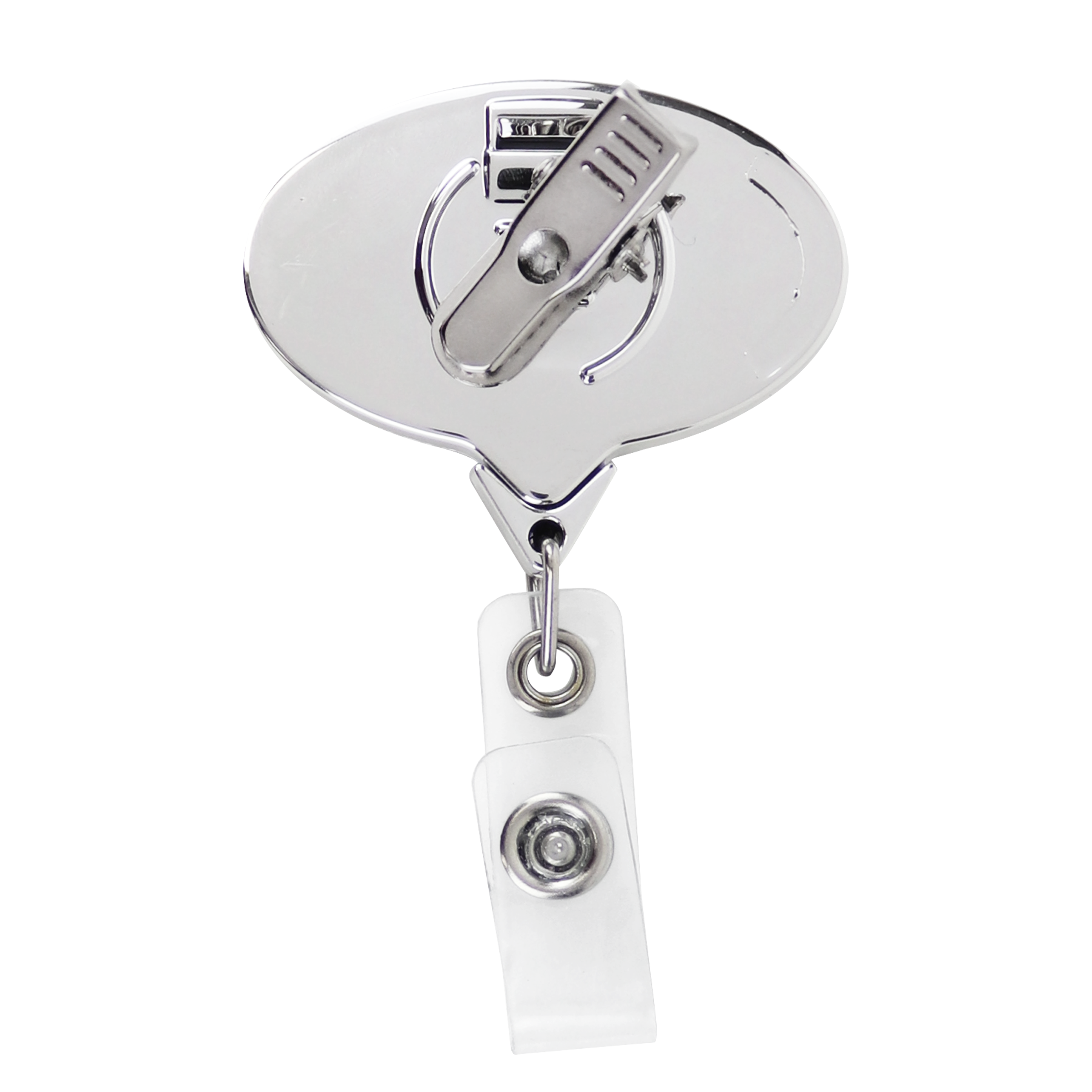 BH66 | JUMBO Oval Badge Reel :: CHROME