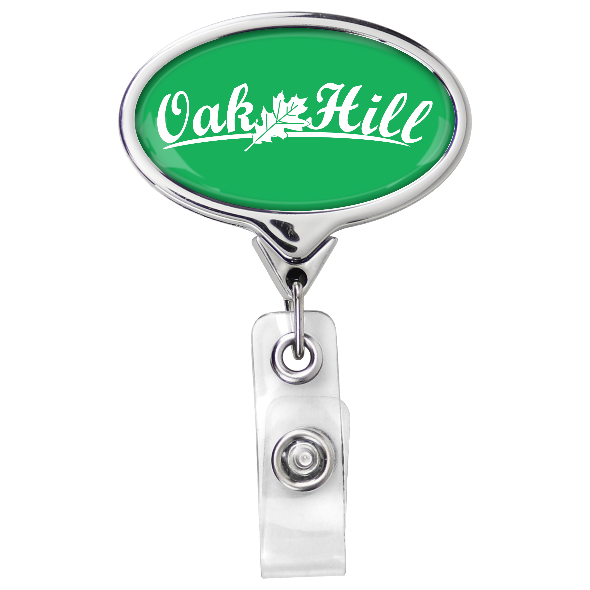 BH66 | JUMBO Oval Badge Reel :: CHROME