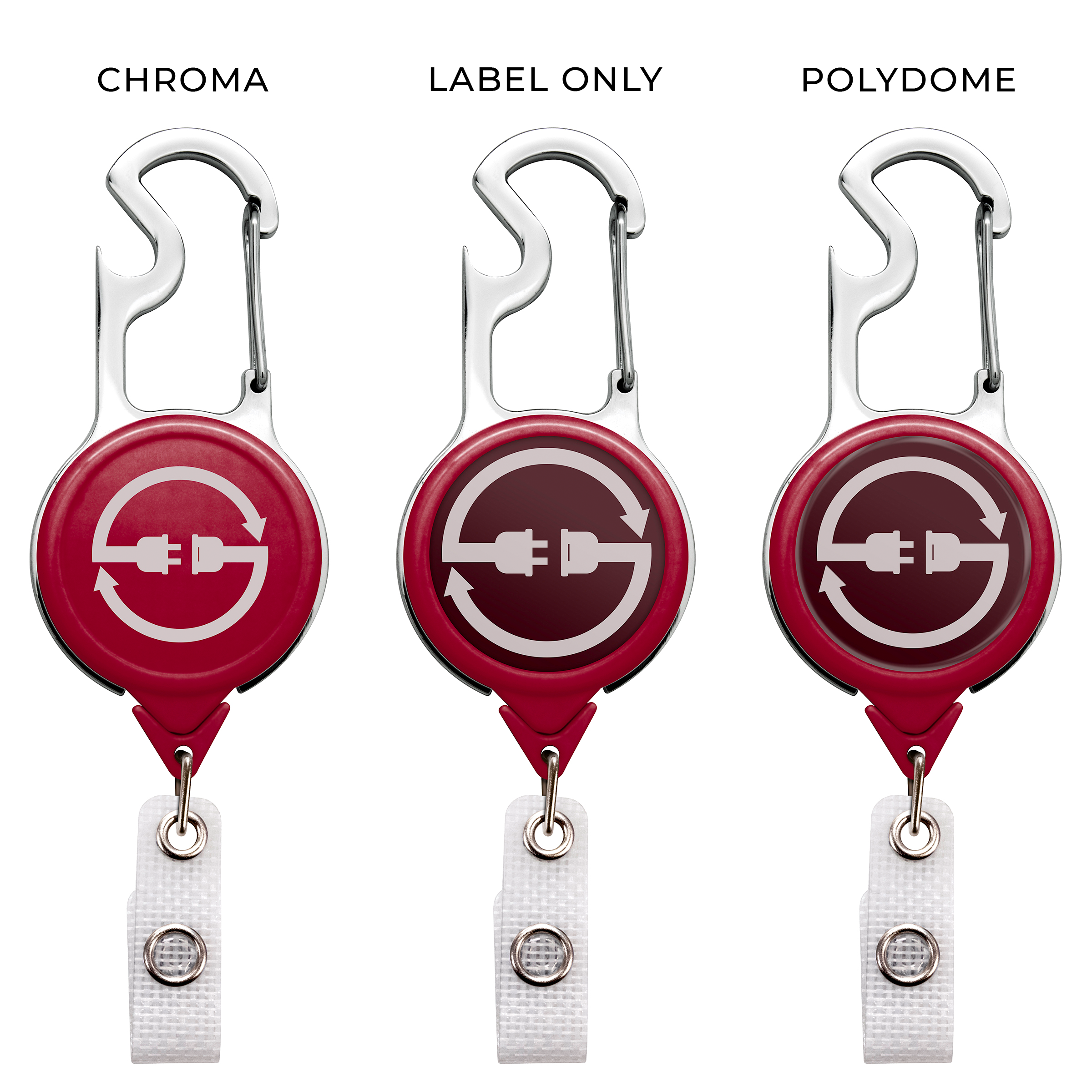 BH67 | Carabiner Bottle Opener Badge Reel