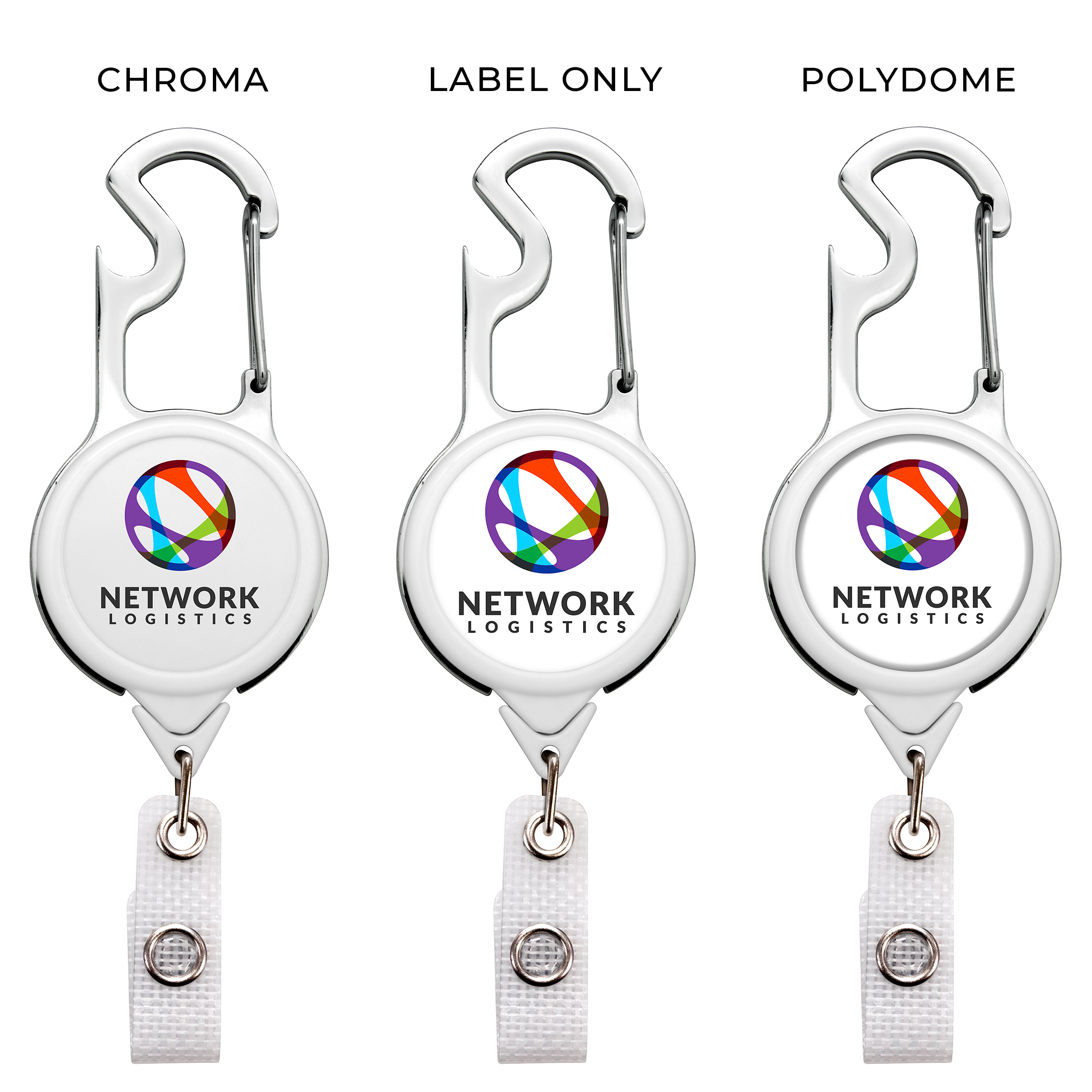 BH67 | Carabiner Bottle Opener Badge Reel