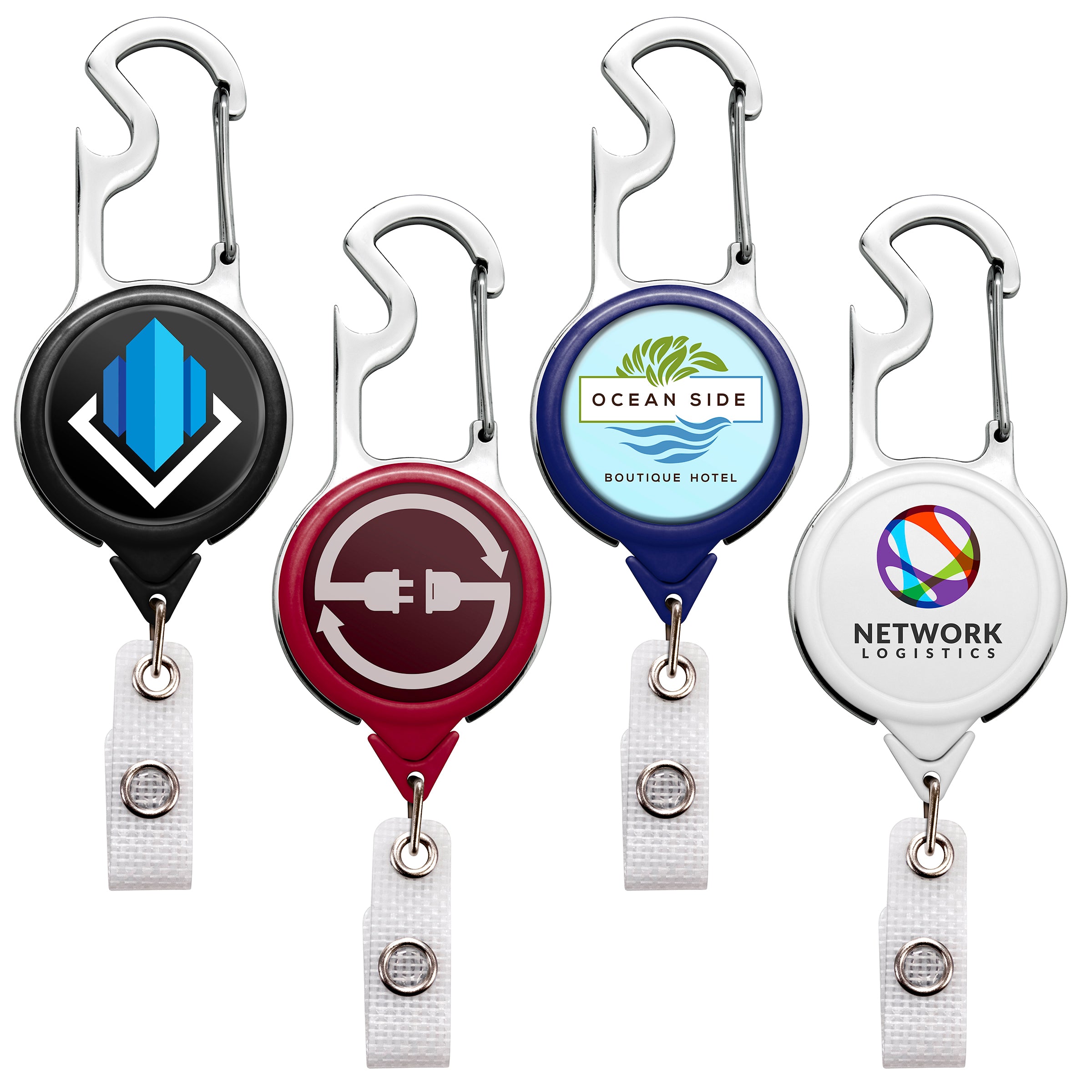 BH67 | Carabiner Bottle Opener Badge Reel