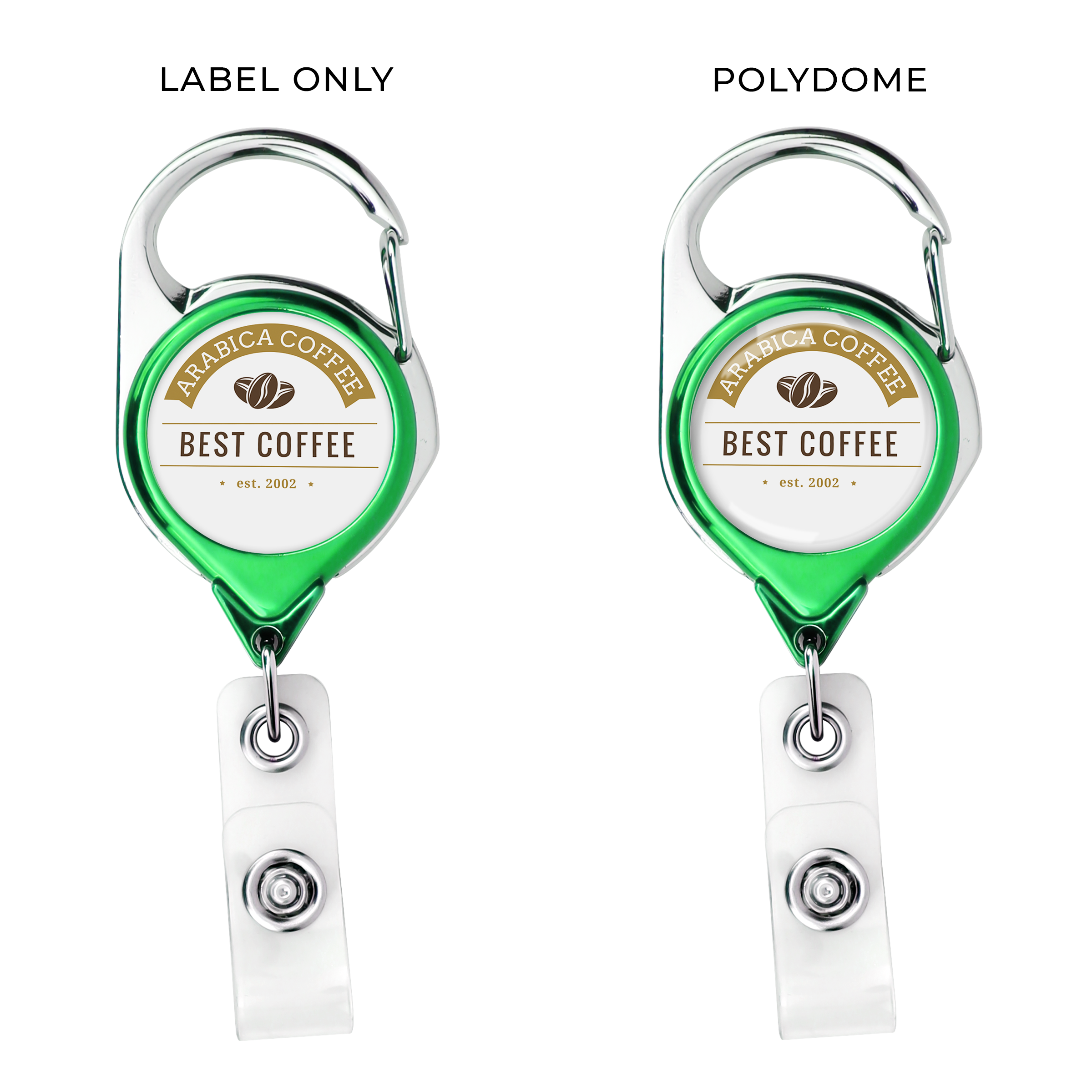 OVERSTOCK:: BH68CHGR | Belt Clip Carabiner Badge Reel