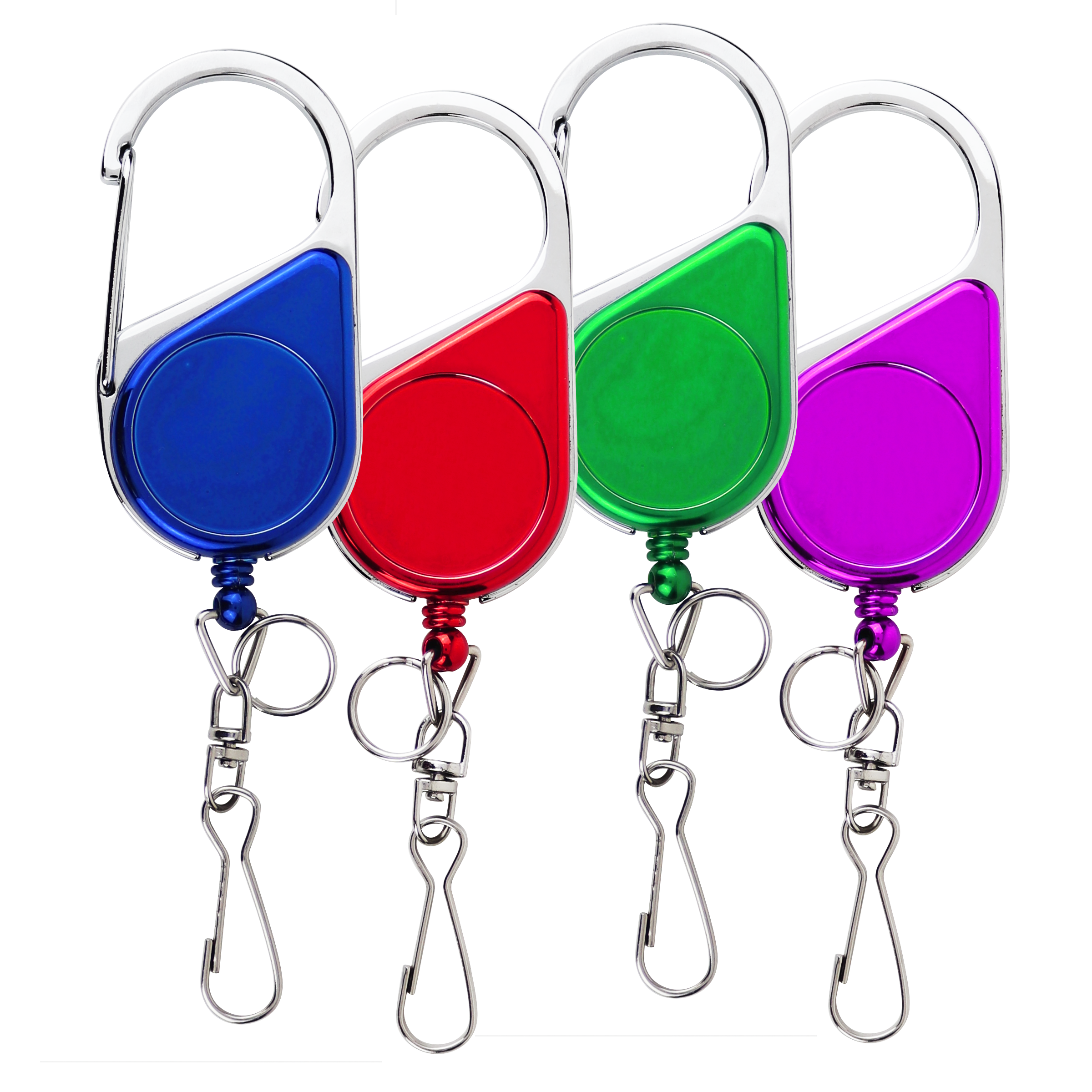 BH69 | Heavy-Duty Carabiner Badge Reel :: COLOR CHROME