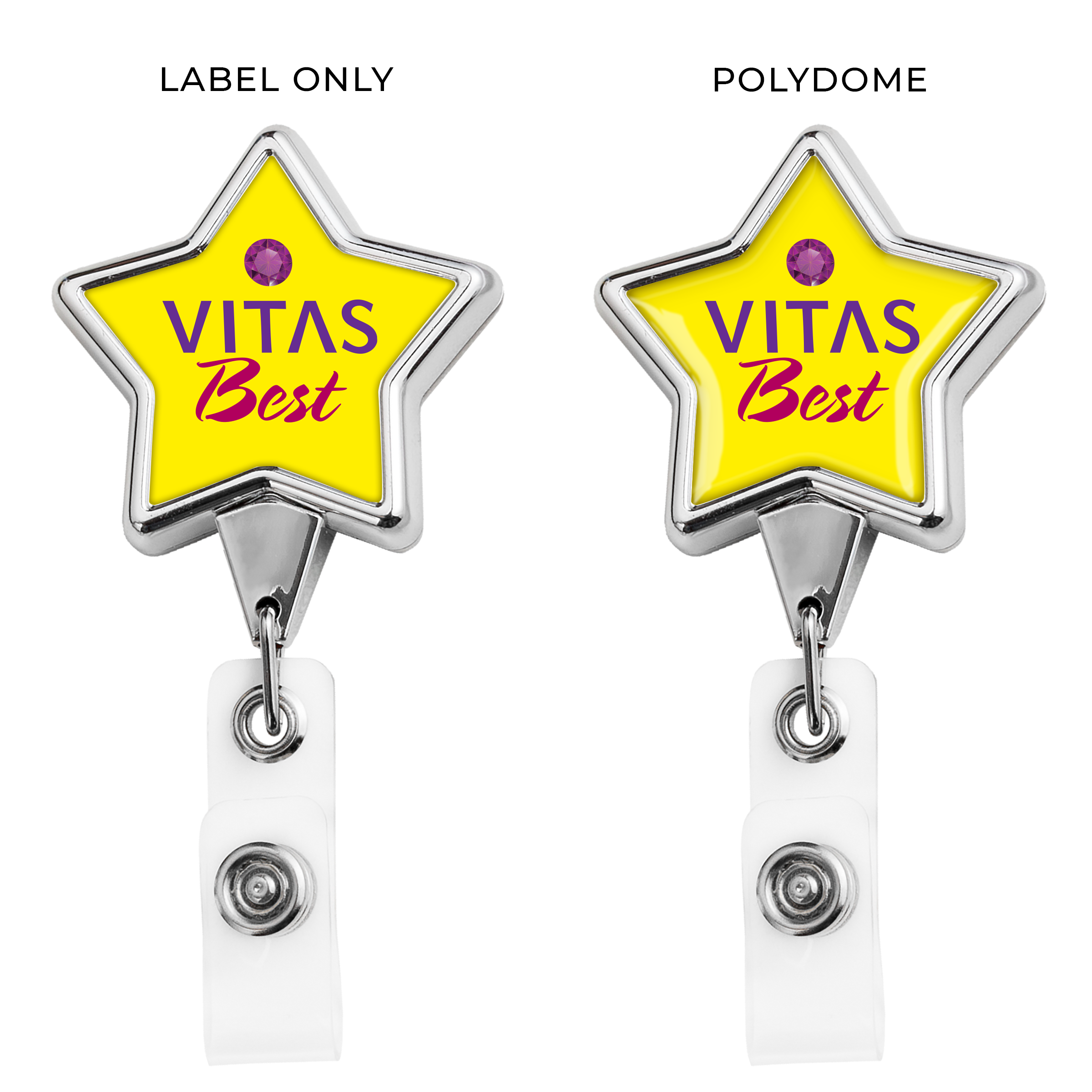 BH747 | Chrome Star Badge Reel