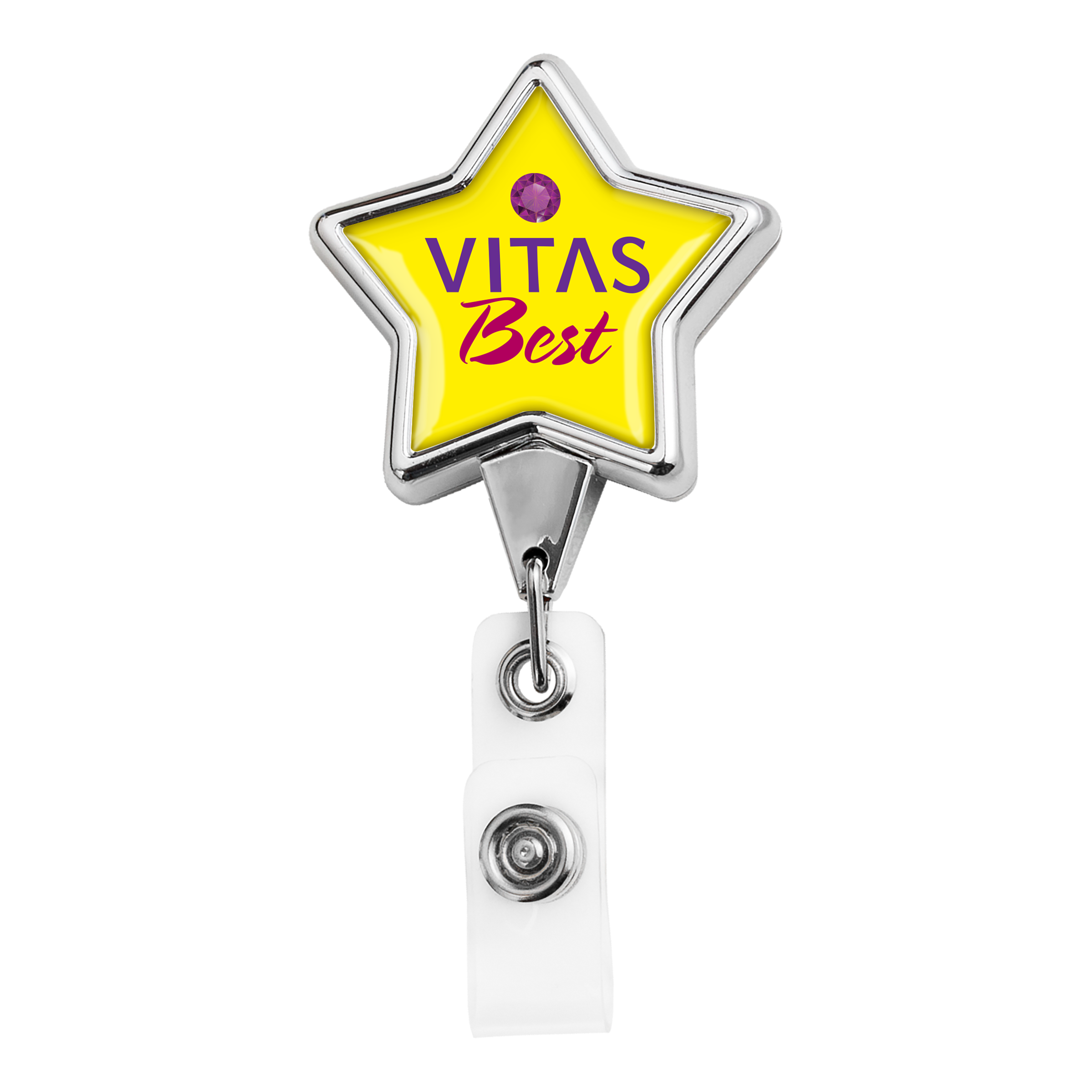 BH747 | Chrome Star Badge Reel