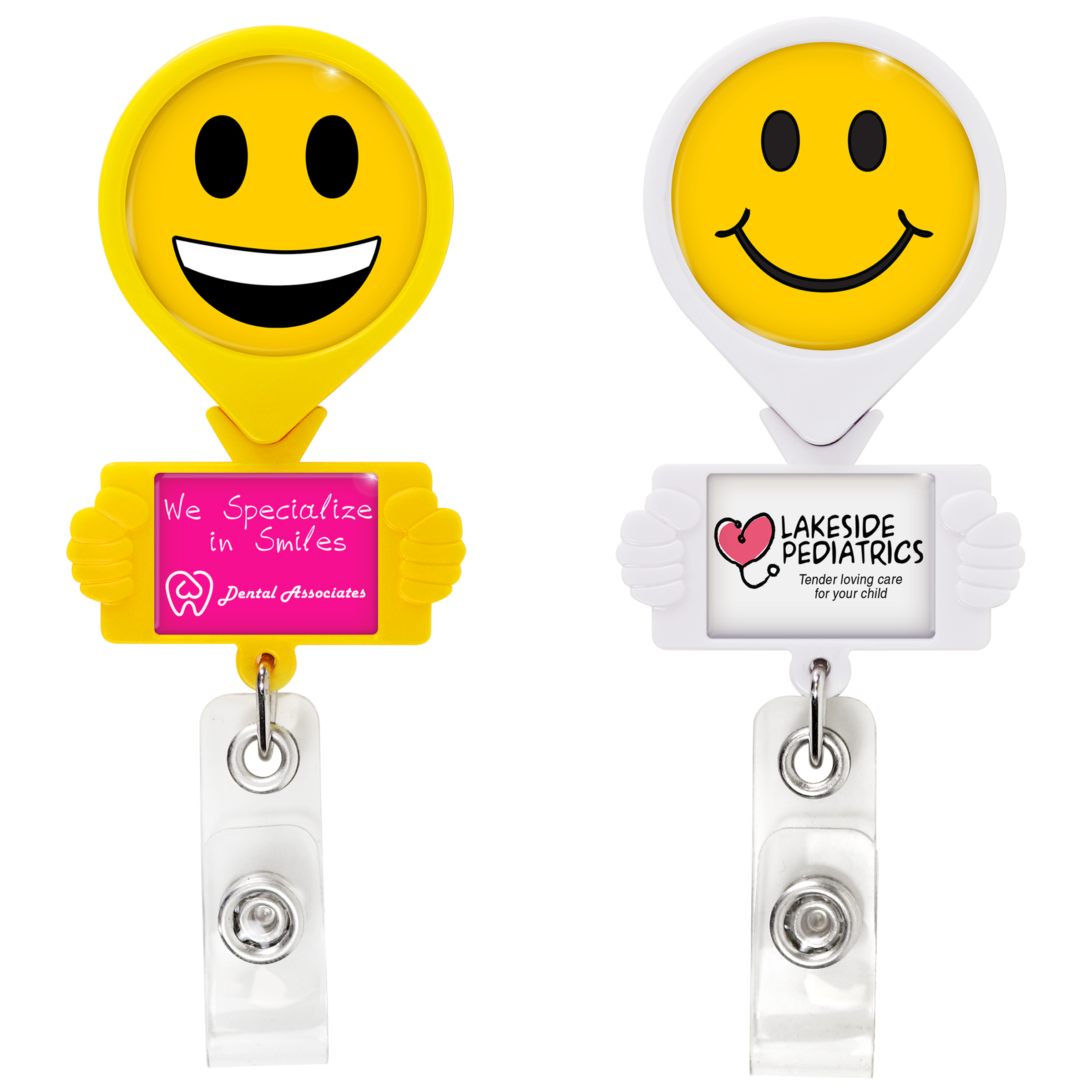 BH77 | Smiley Hands Badge Reel