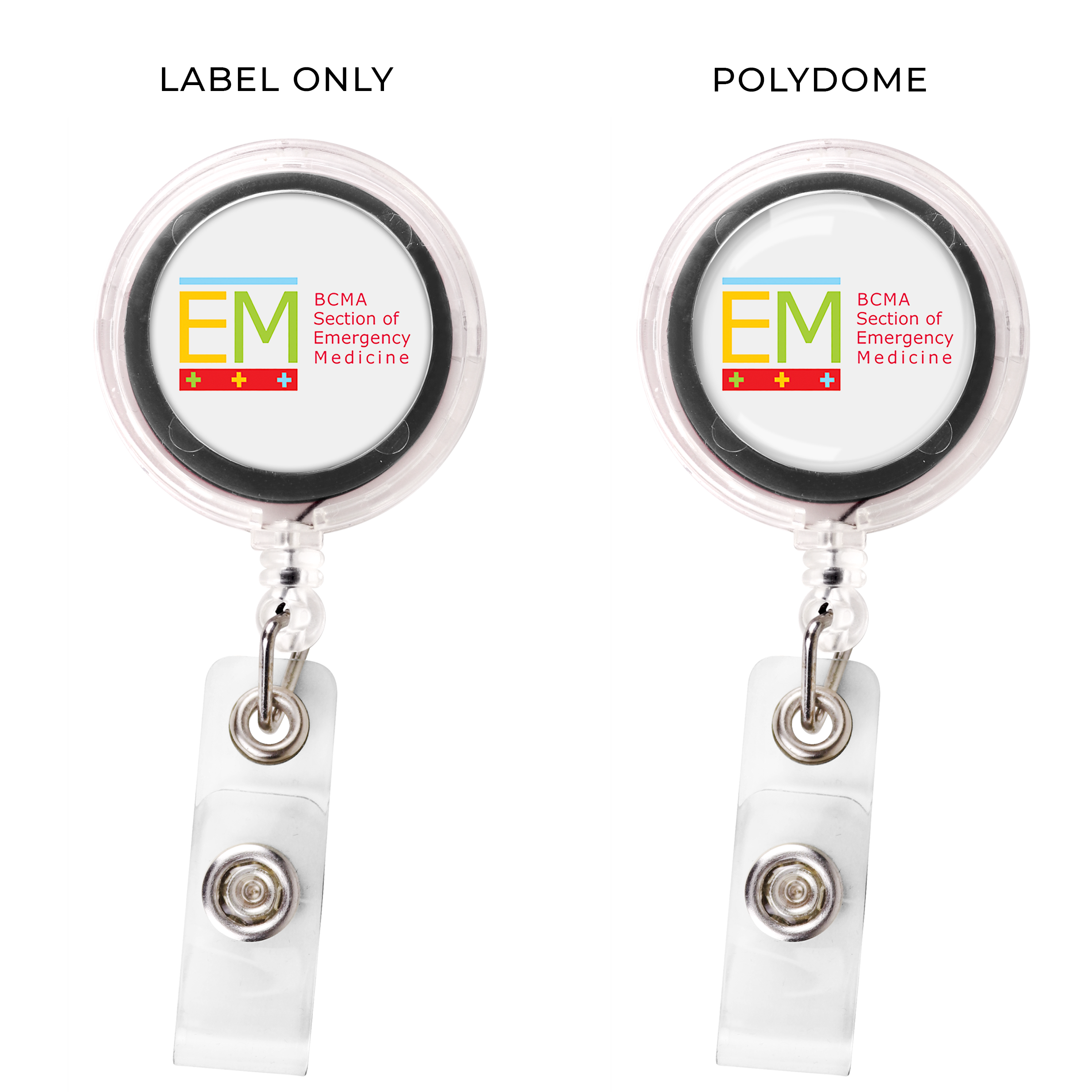 BH822 | See-Thru JUMBO Badge Reel