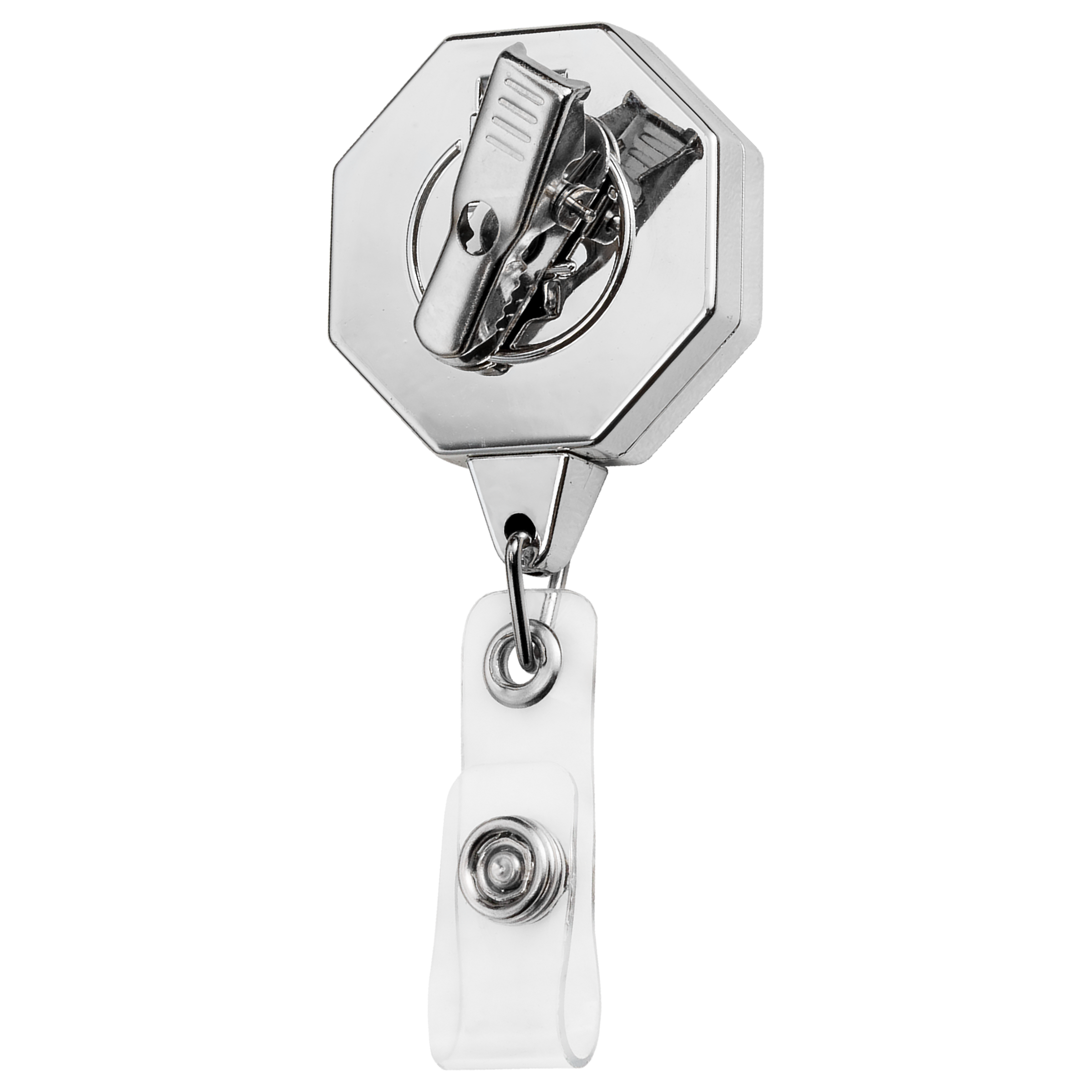BH848 | JUMBO Octagon Badge Reel :: CHROME