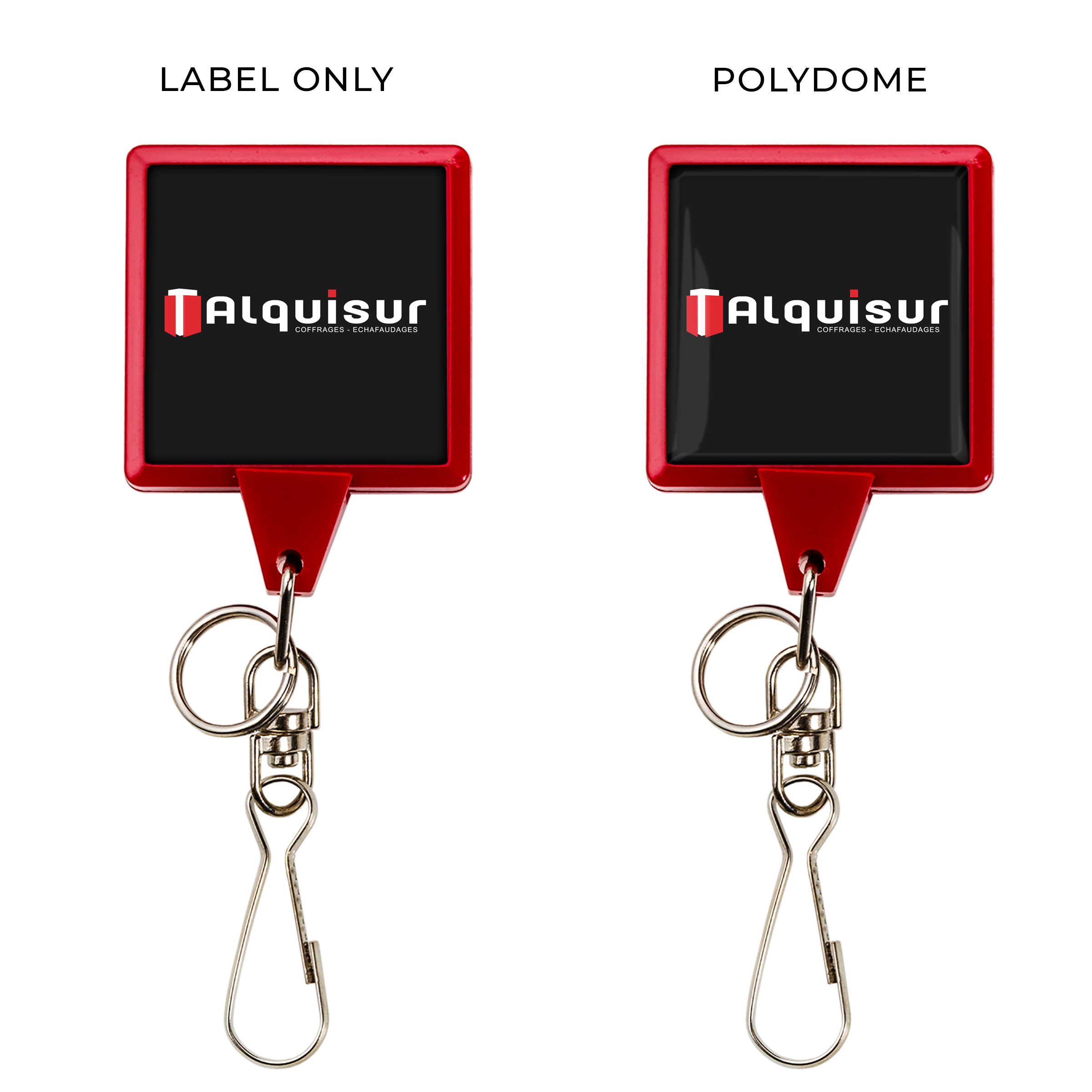 BHBA55 | JUMBO Bamboo Square Badge Reel