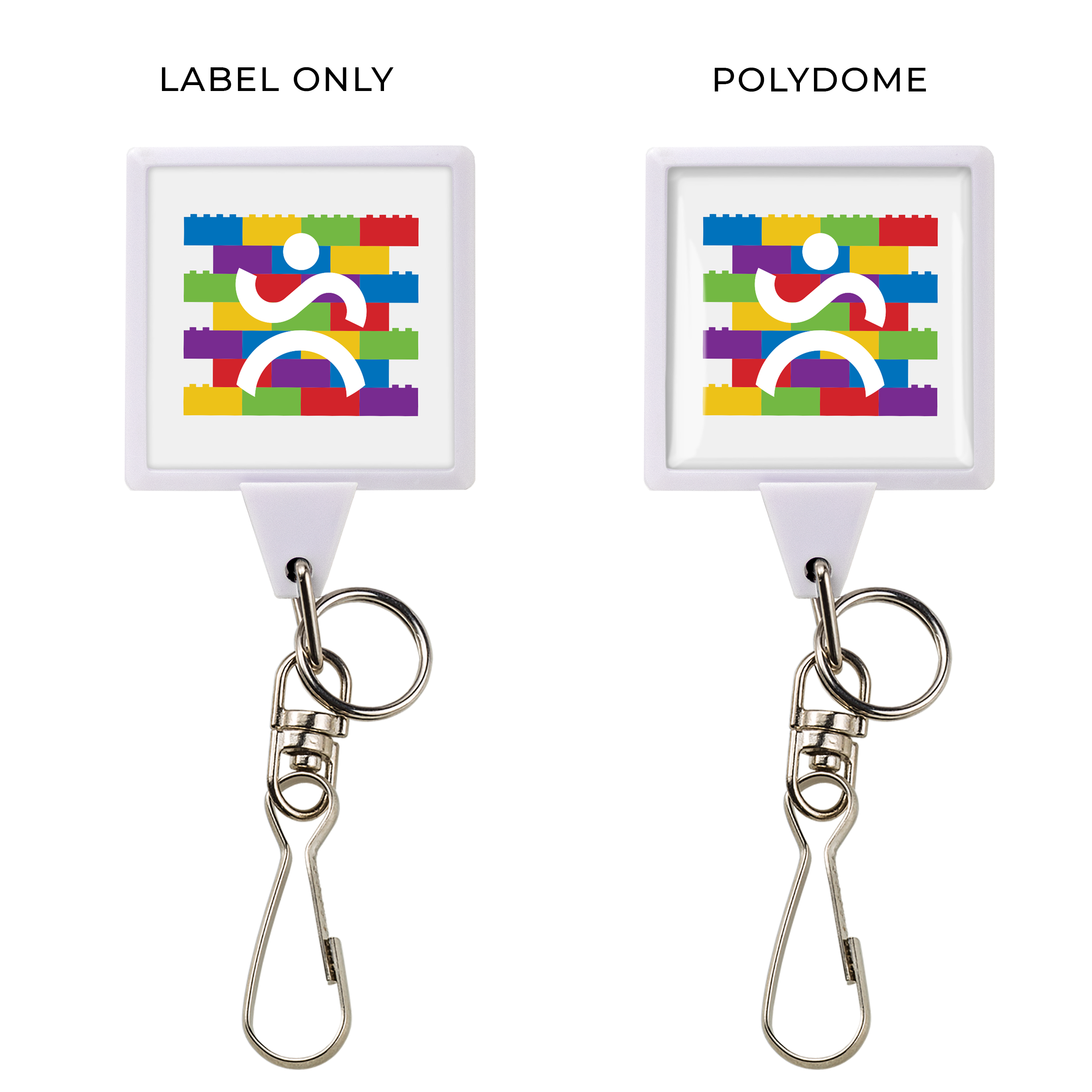 BHBA55 | JUMBO Bamboo Square Badge Reel