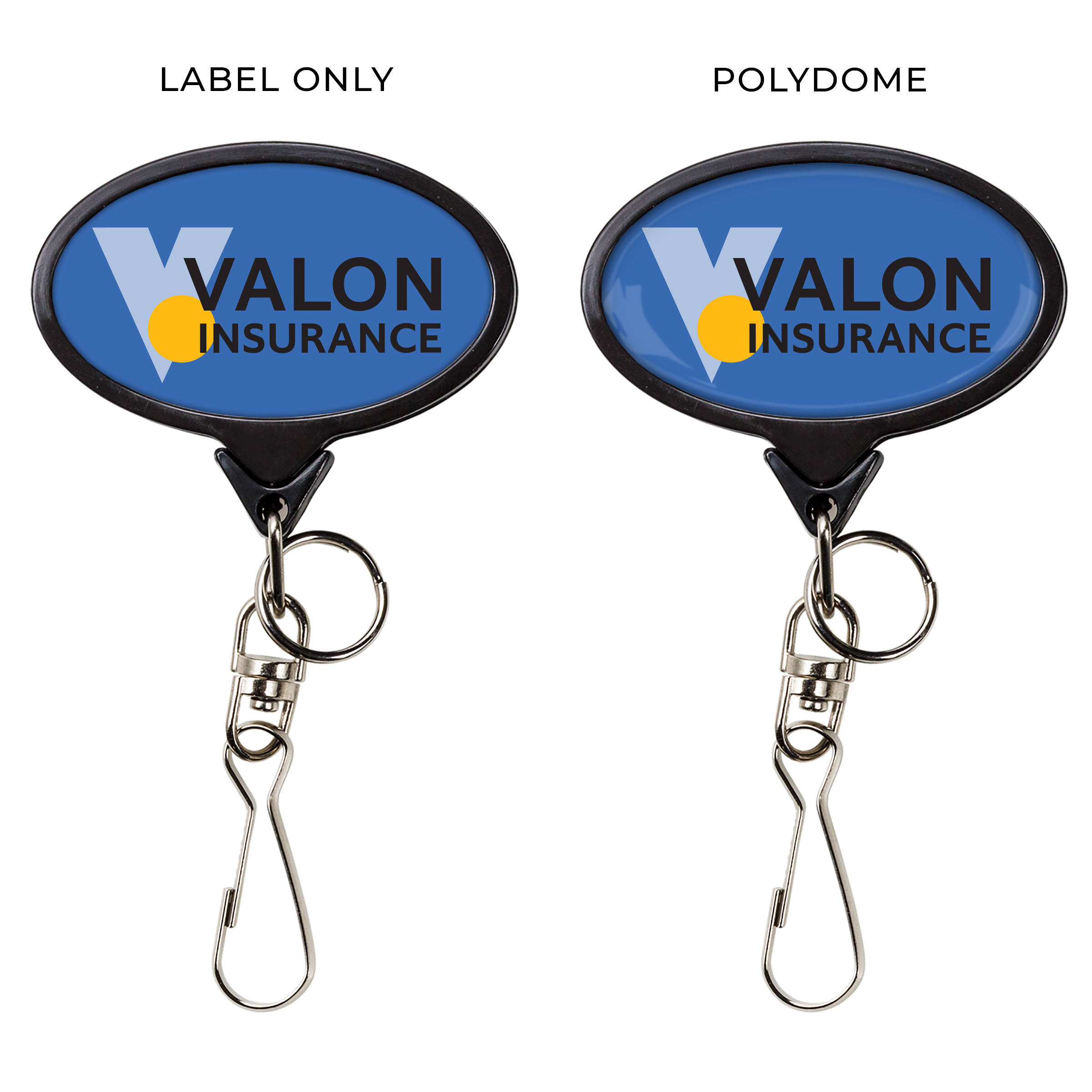 BHBA66 | JUMBO Bamboo Oval Badge Reel