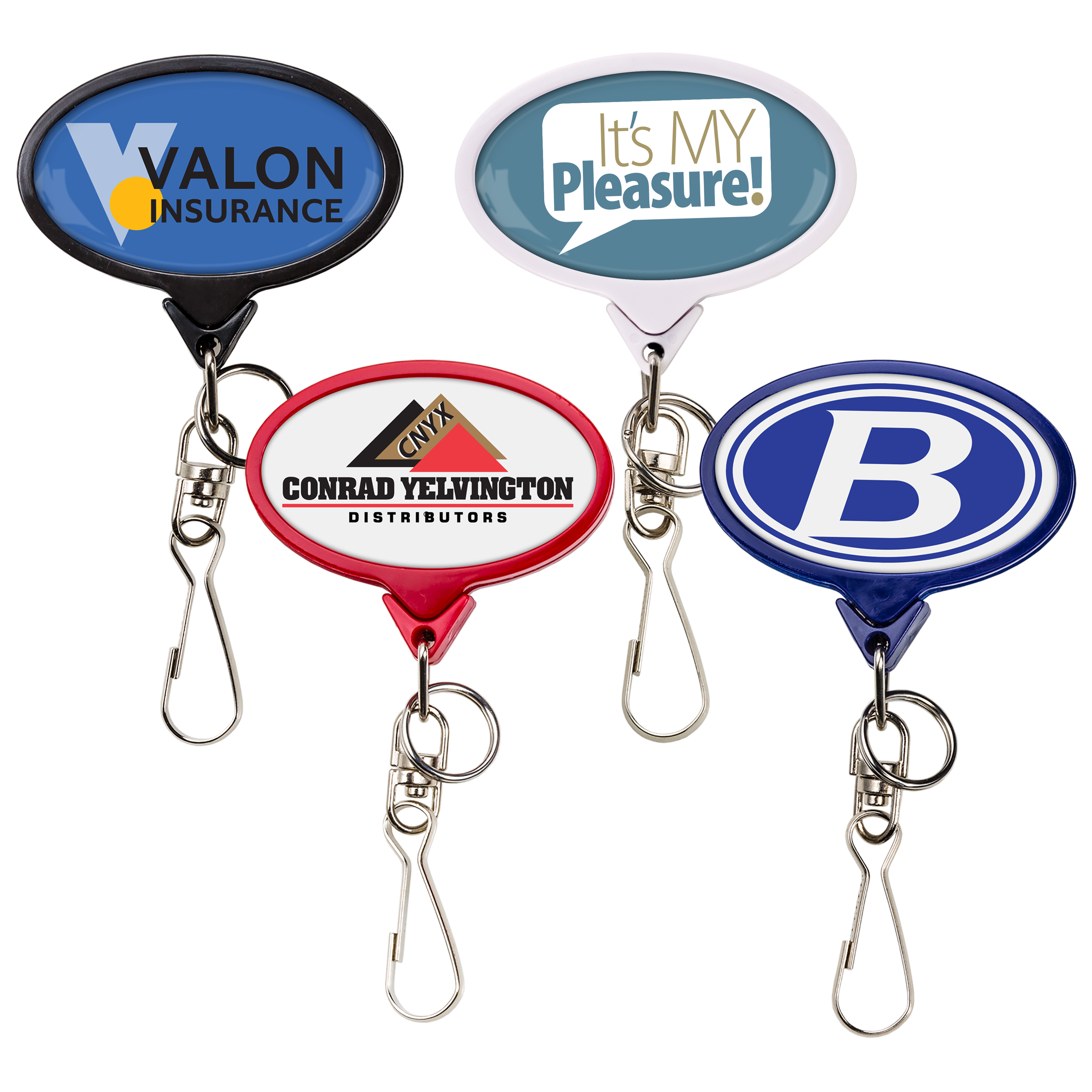 BHBA66 | JUMBO Bamboo Oval Badge Reel