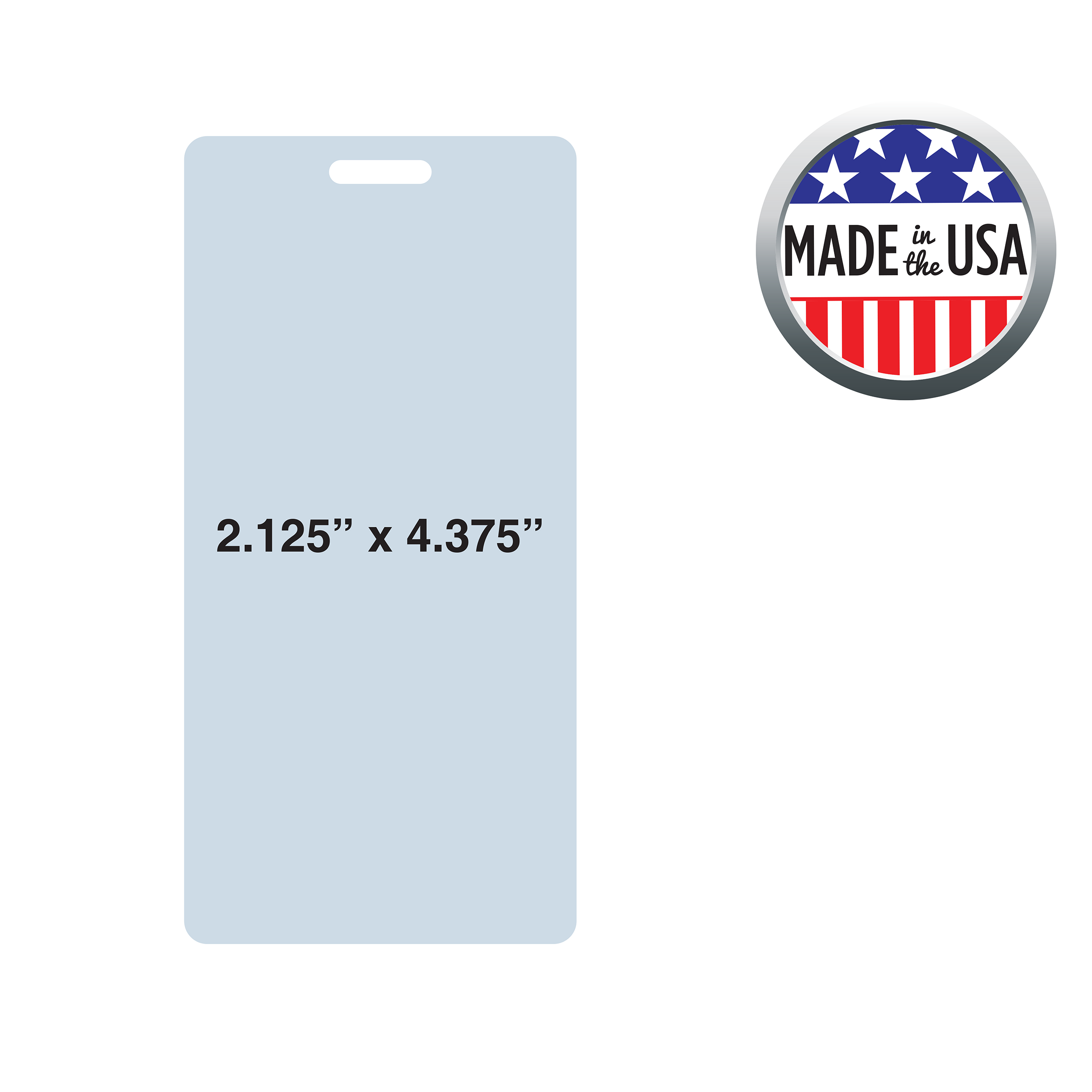 BHCD4 | 2.125"W x 4.375"H Custom Card