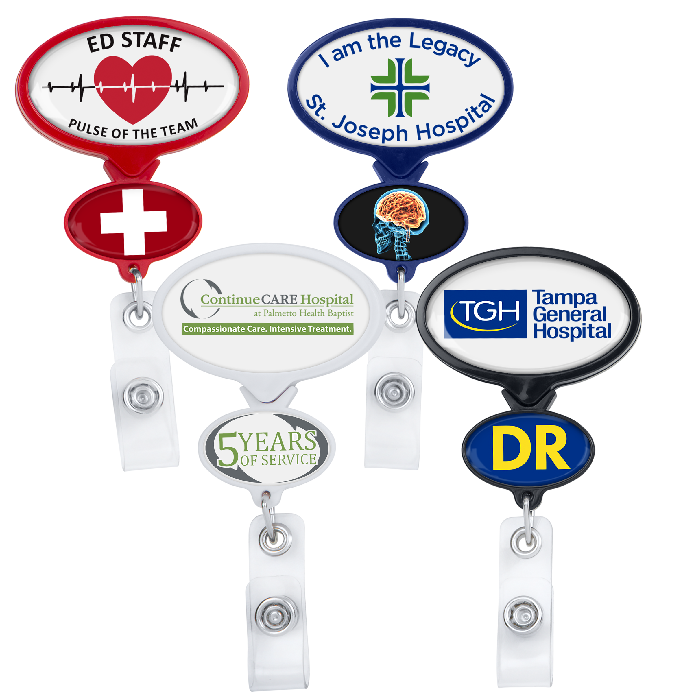 BHD66 | Double Up Oval Badge Reel