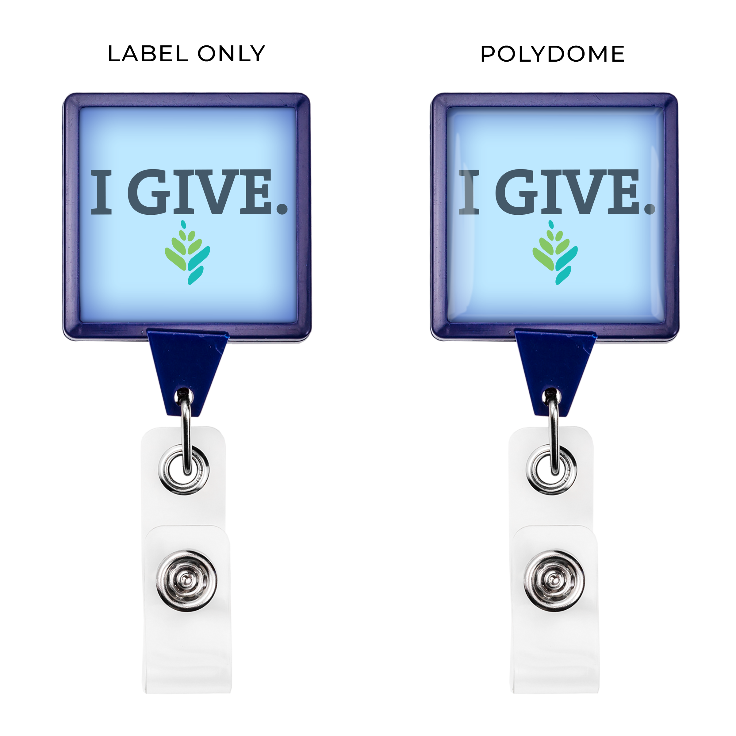 BHG55 | JUMBO Magnet Back Square Badge Reel