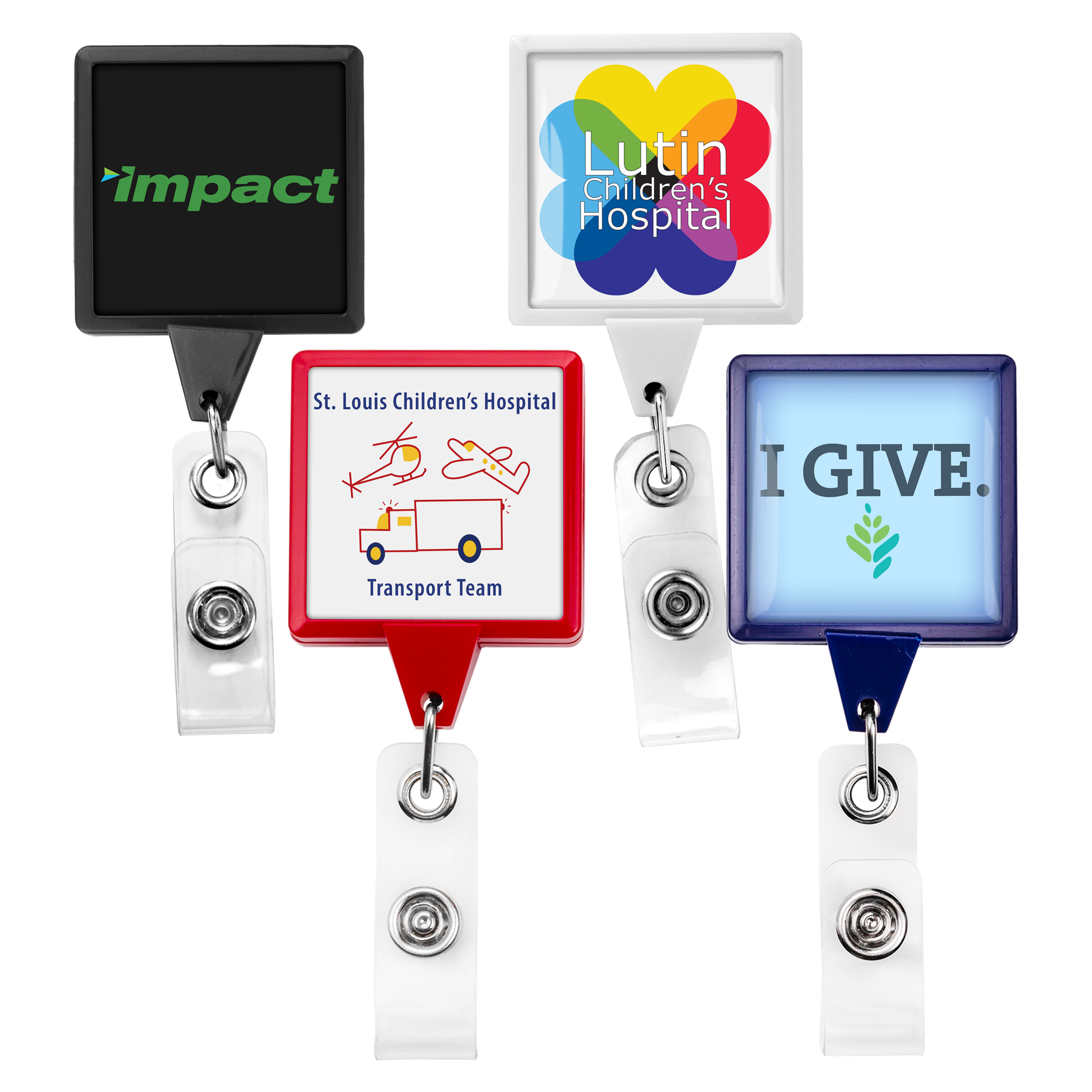 BHG55 | JUMBO Magnet Back Square Badge Reel