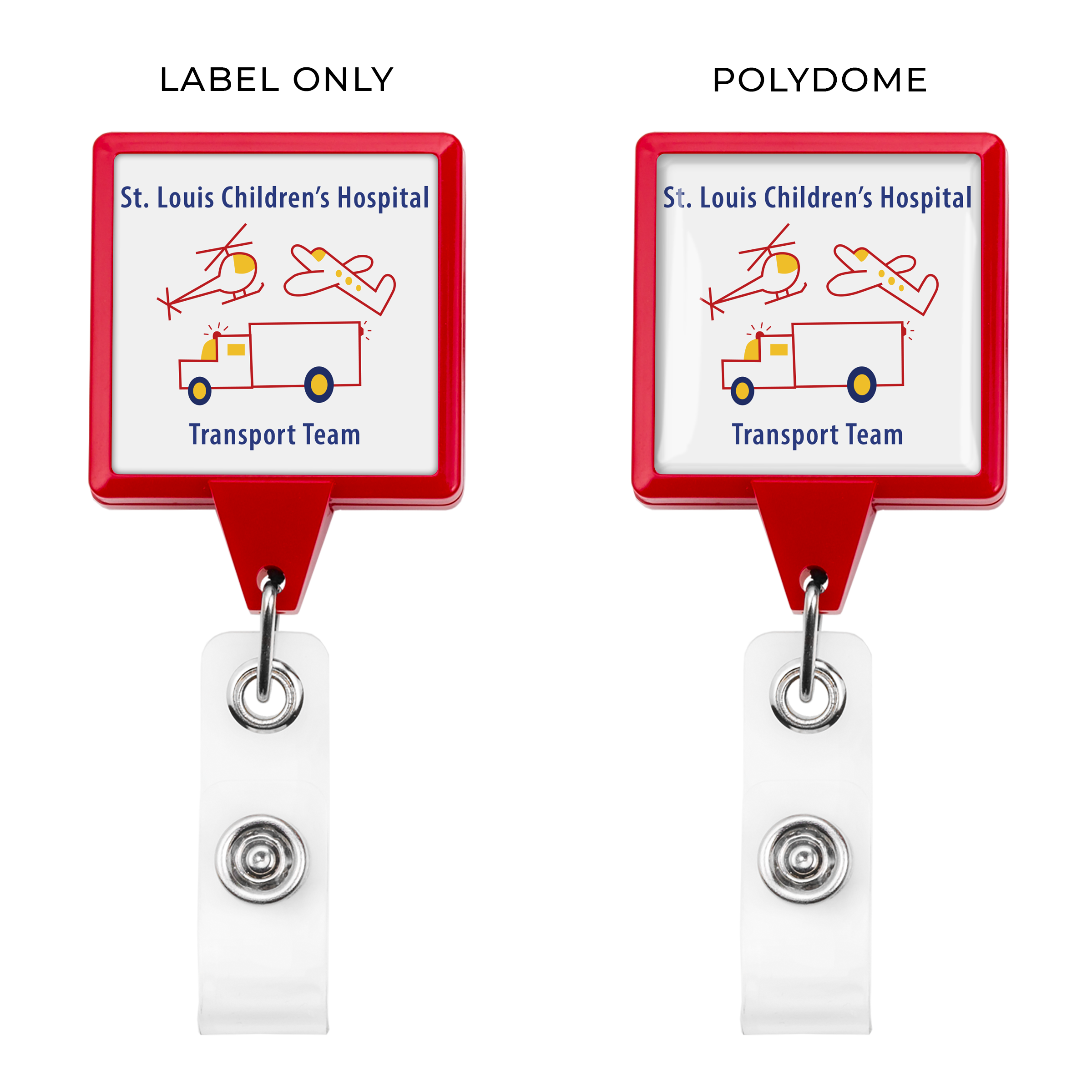 BHG55 | JUMBO Magnet Back Square Badge Reel