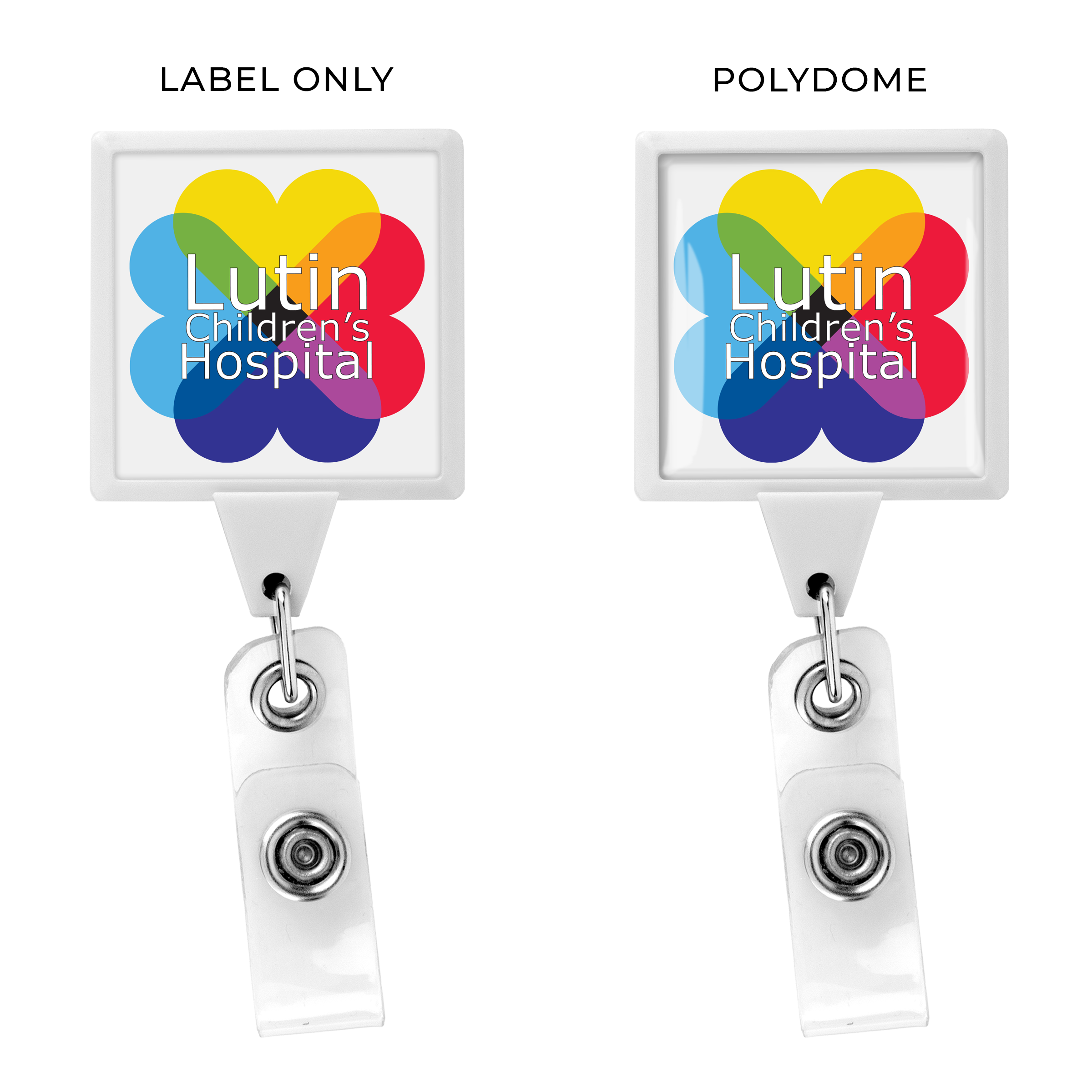 BHG55 | JUMBO Magnet Back Square Badge Reel