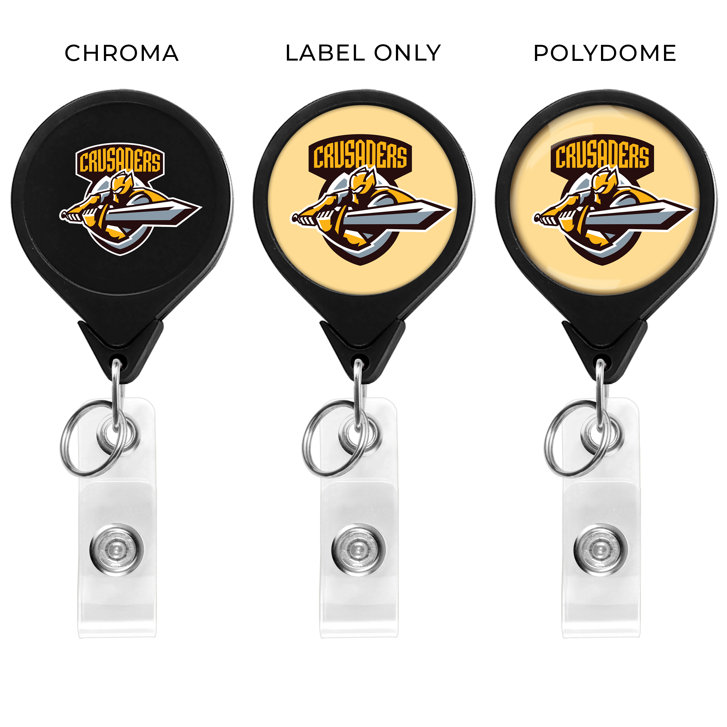 BHK44 | Round Dual Back Badge Reel