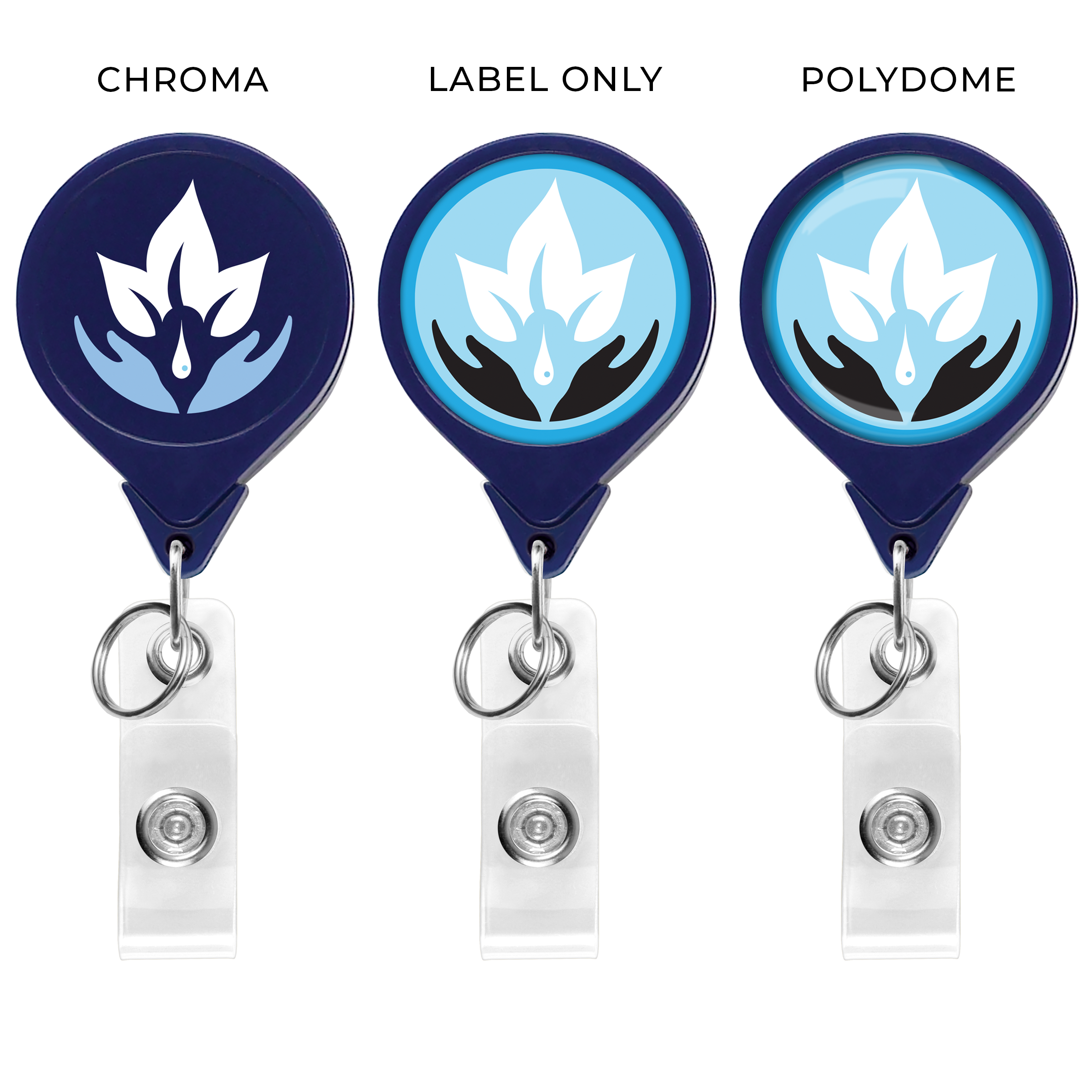 BHK44 | Round Dual Back Badge Reel