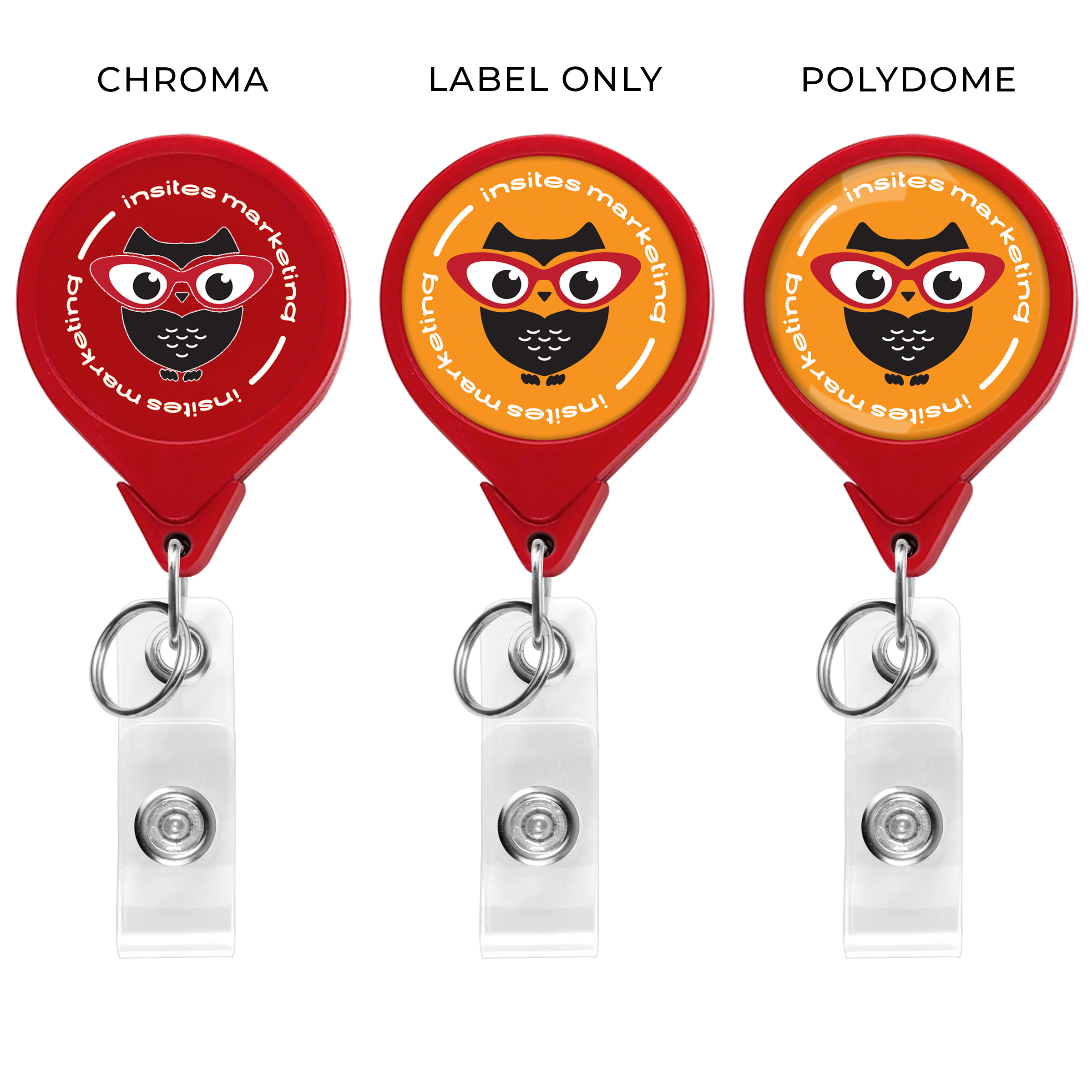 BHK44 | Round Dual Back Badge Reel