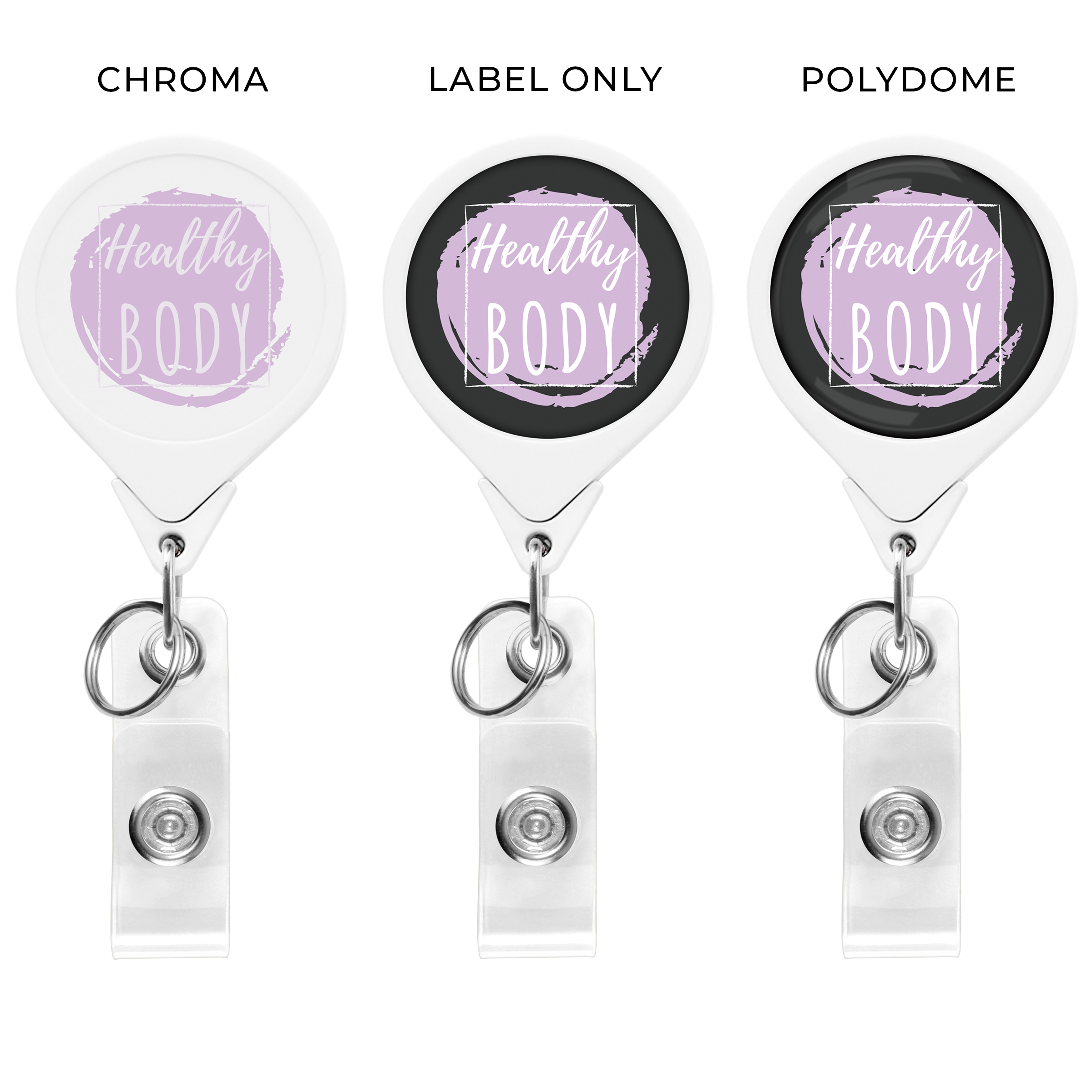 BHK44 | Round Dual Back Badge Reel