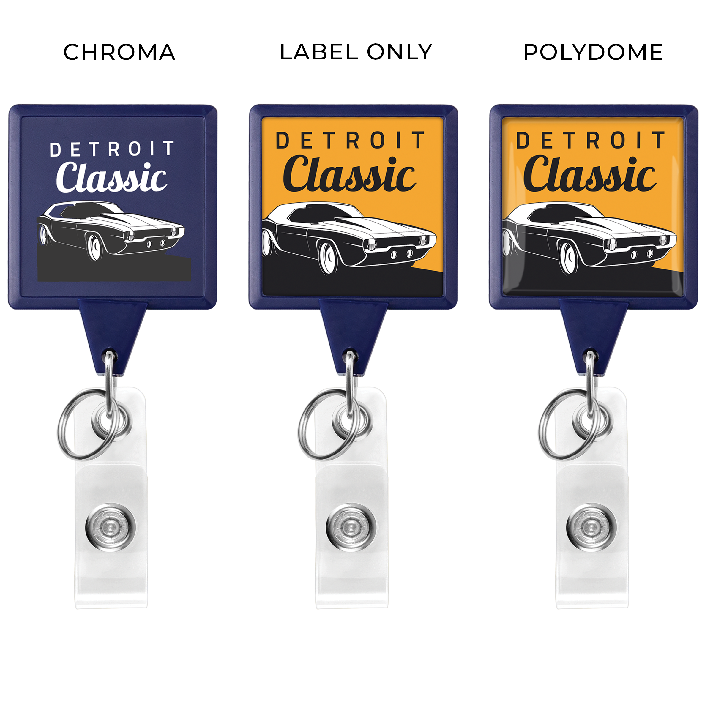 BHK55 | Square Dual Back Badge Reel