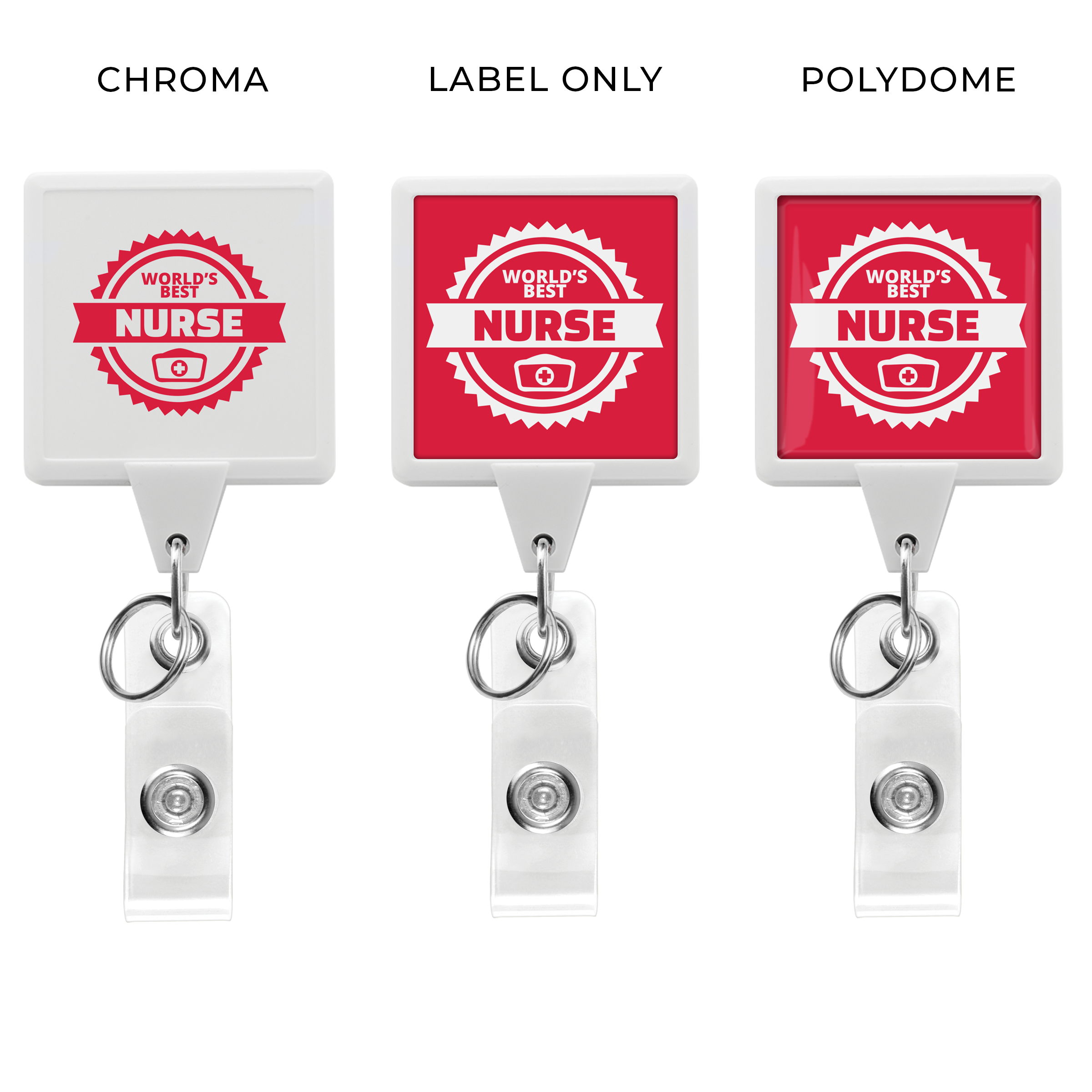 BHK55 | Square Dual Back Badge Reel