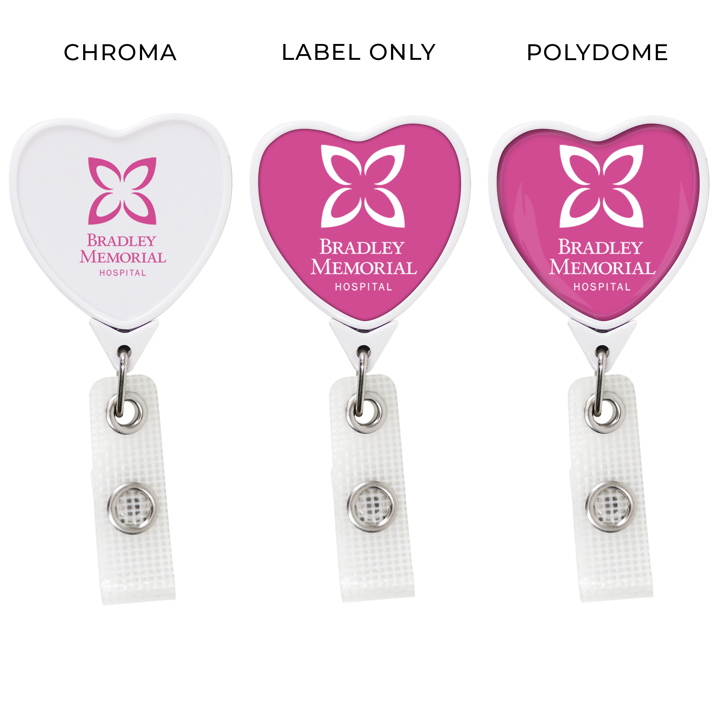 BHM85 | JUMBO Anti-Microbial Heart Badge Reel