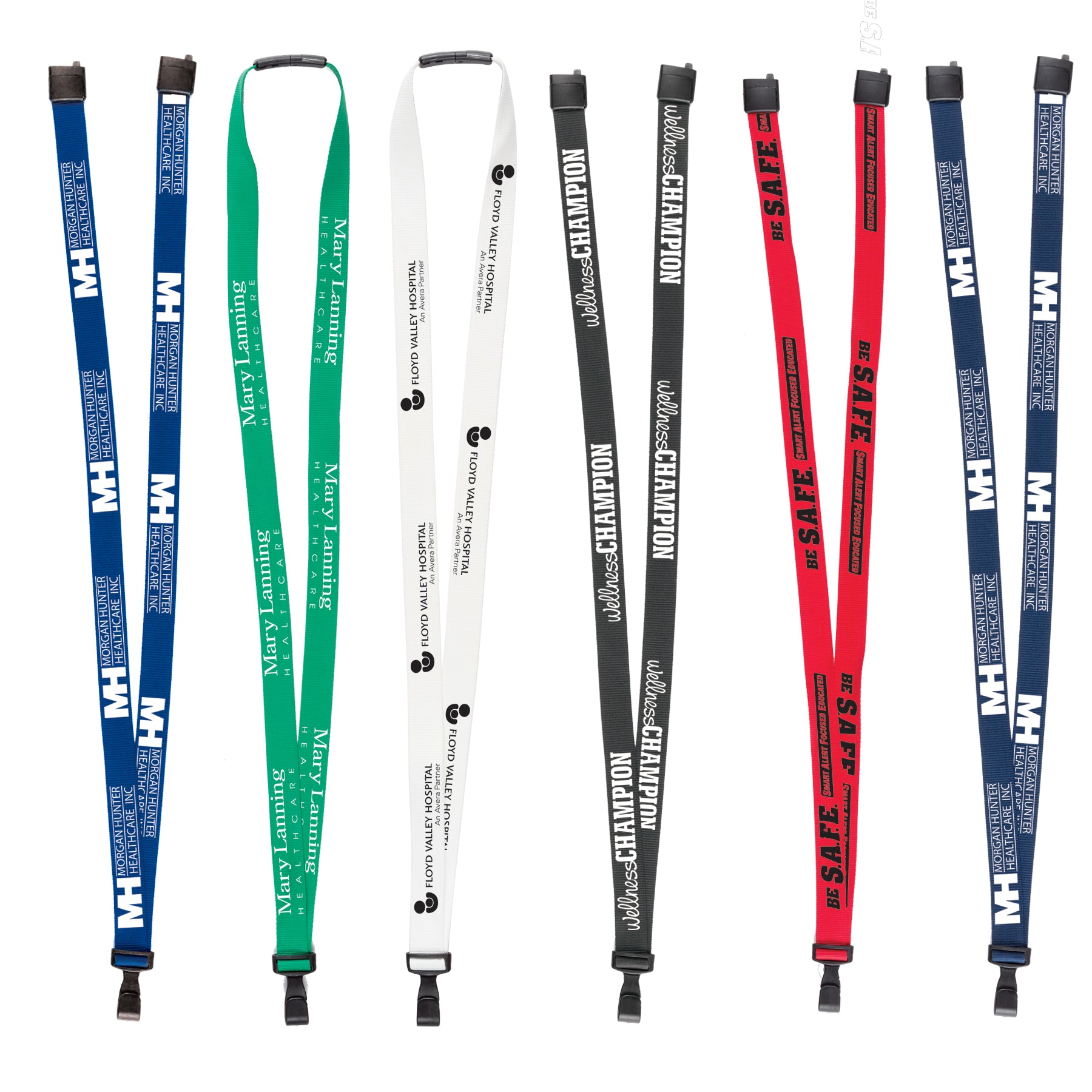 BHML5 | 5/8" Anti-Microbial Silkscreen Lanyards