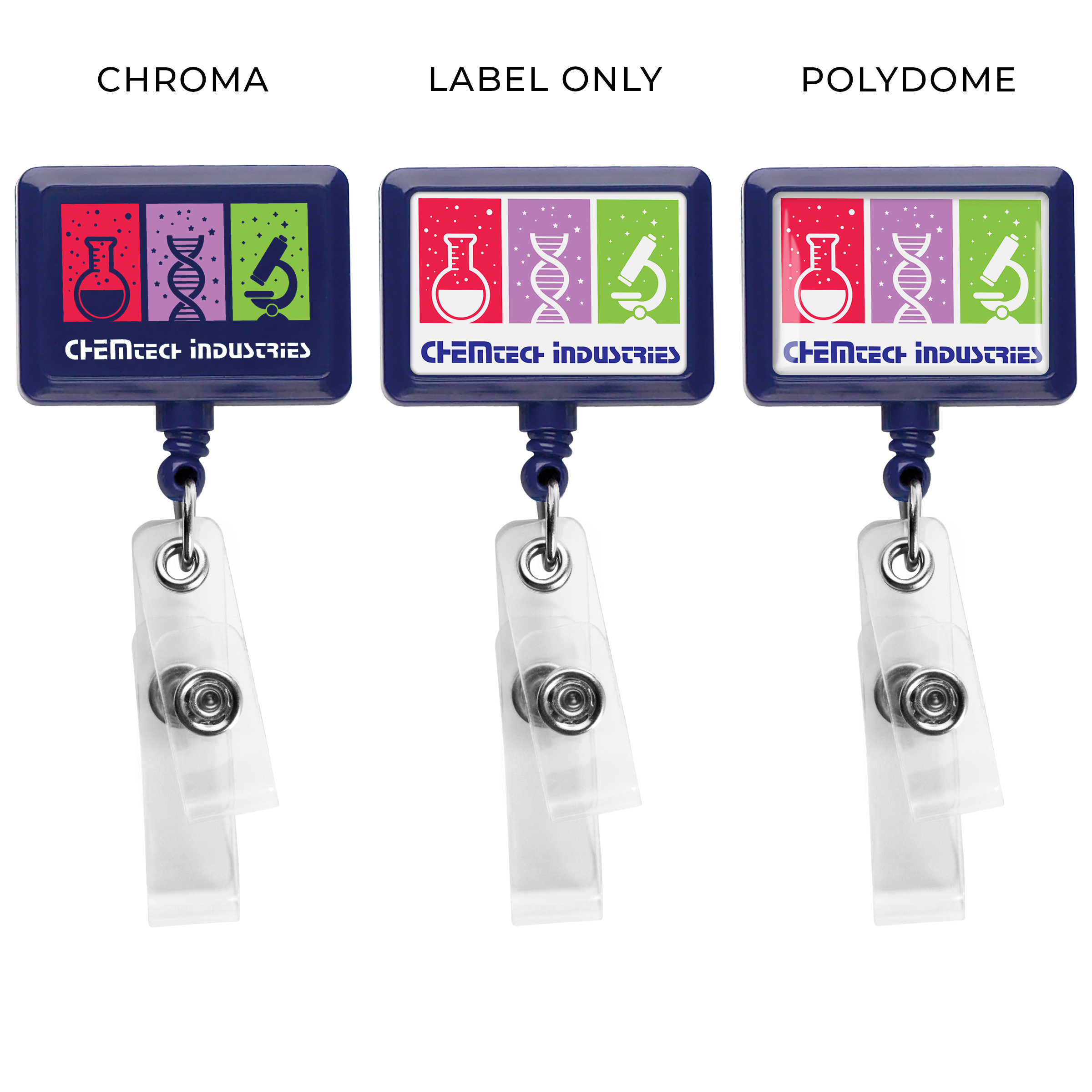 BHQ18 | JUMBO Anti-Microbial Rectangle 2-Strap Badge Reel