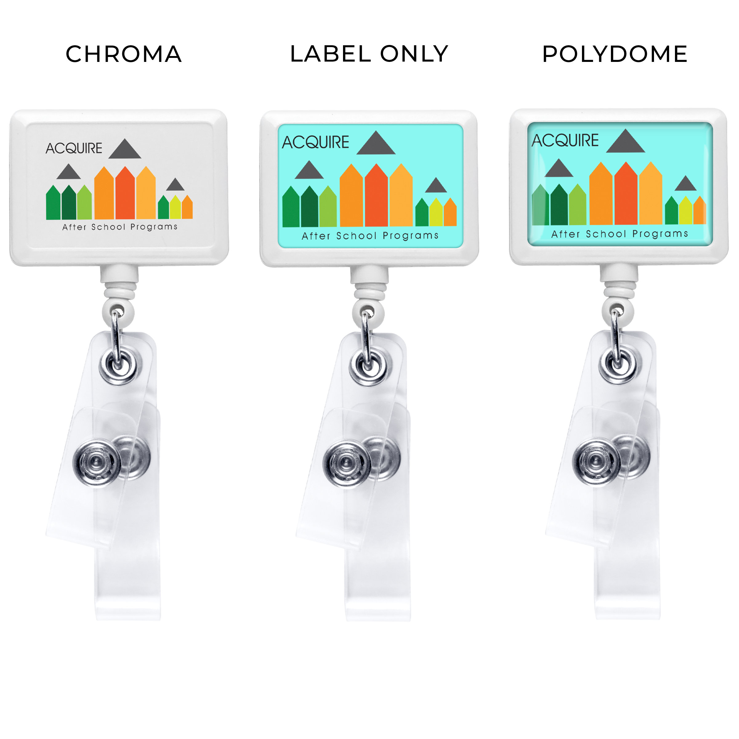 OVERSTOCK:: BHQ18WH | JUMBO Anti-Microbial Rectangle 2-Strap Badge Reel