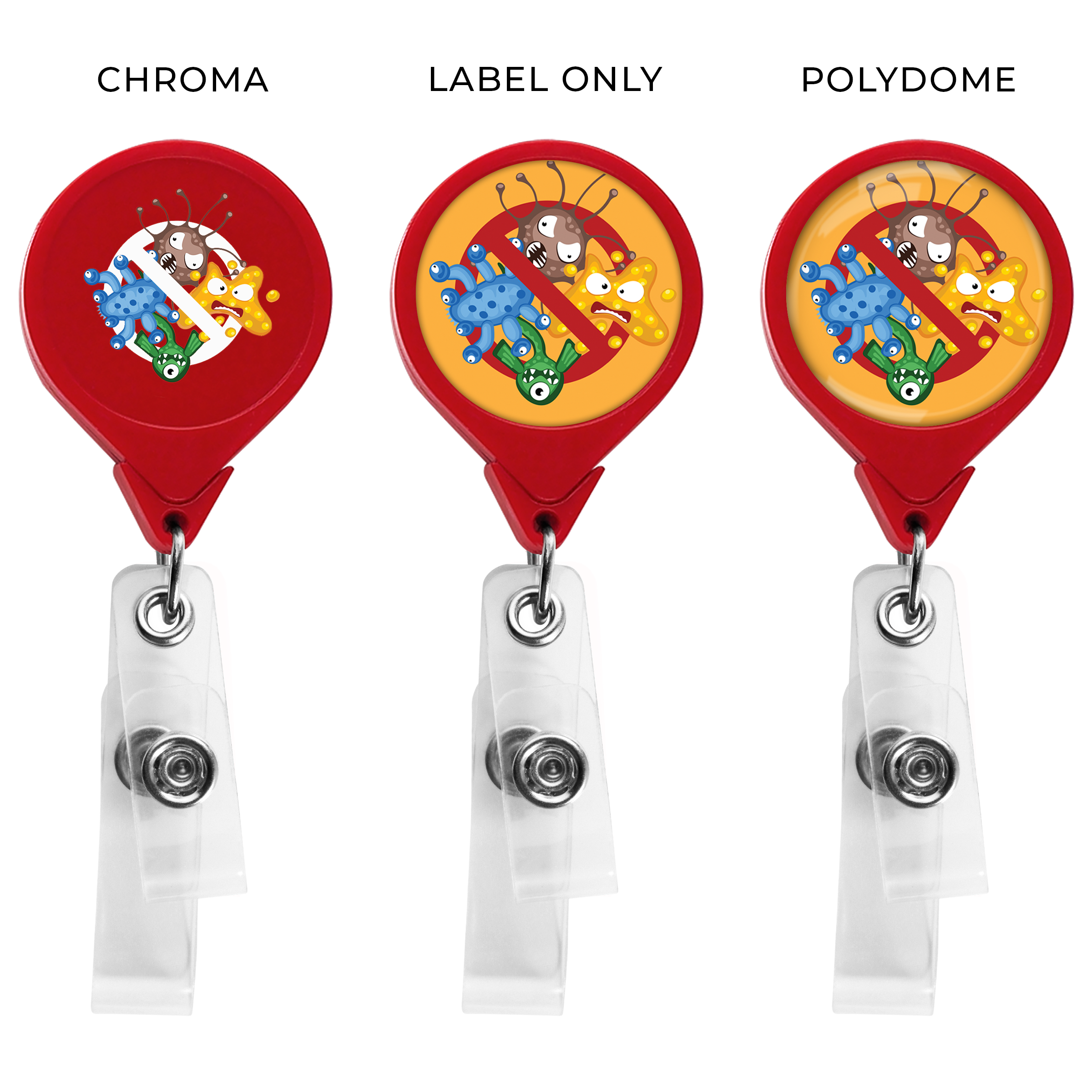 BHQ44 | JUMBO Anti-Microbial Round 2-Strap Badge Reel