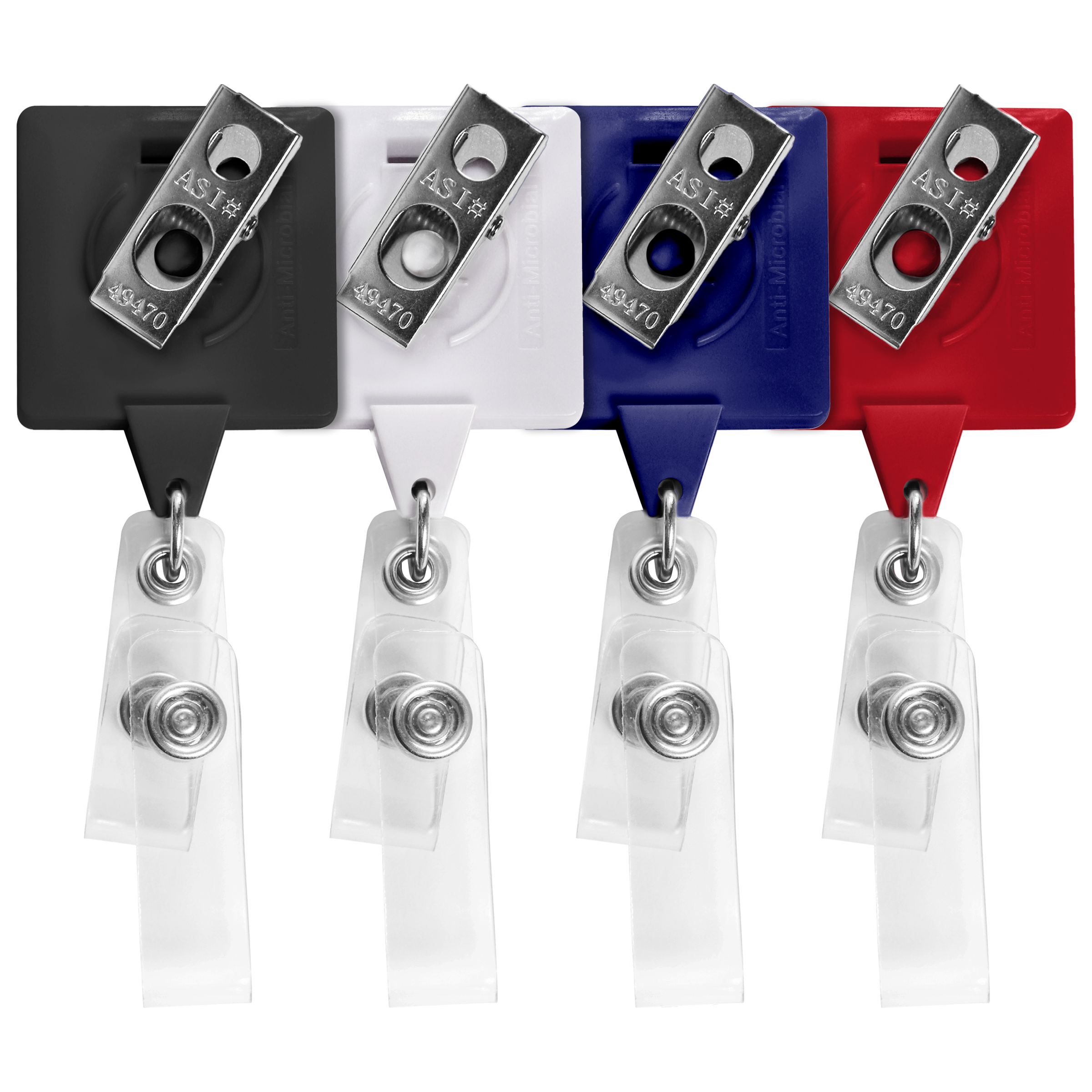 BHQ55 | JUMBO Anti-Microbial Square 2-Strap Badge Reel