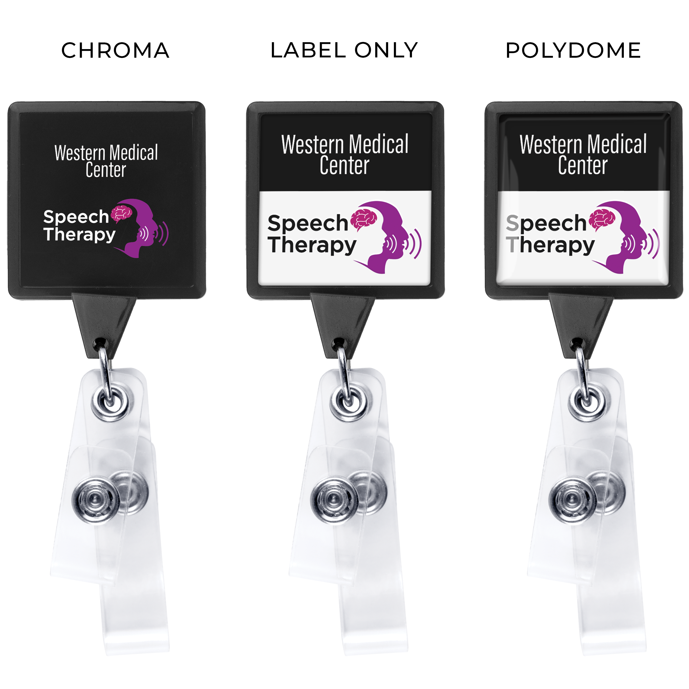 BHQ55 | JUMBO Anti-Microbial Square 2-Strap Badge Reel