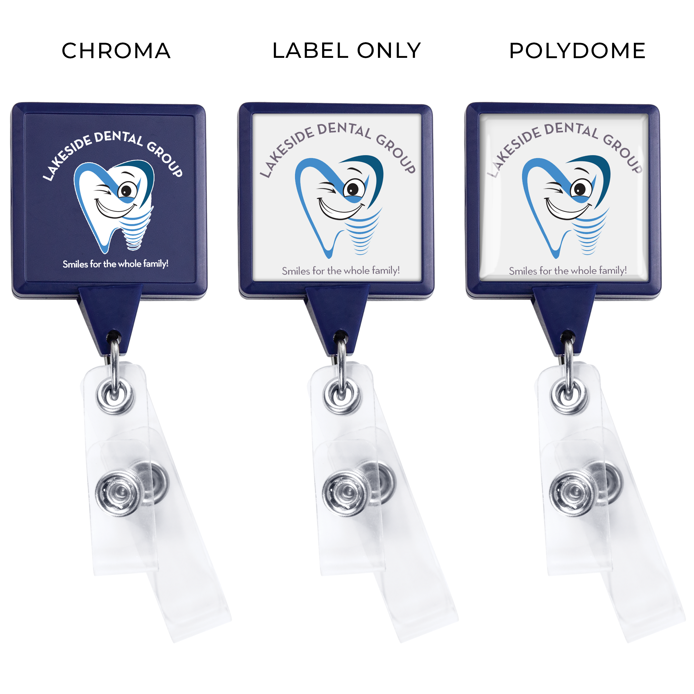 BHQ55 | JUMBO Anti-Microbial Square 2-Strap Badge Reel